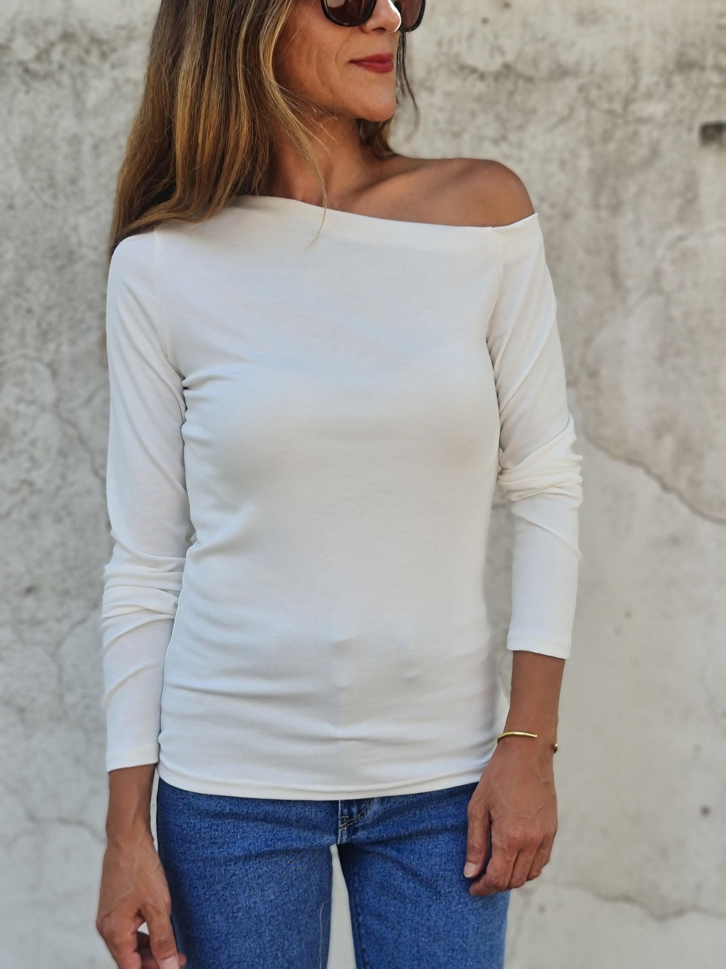 POLERA ASTRID BLANCA. - Quemepongo