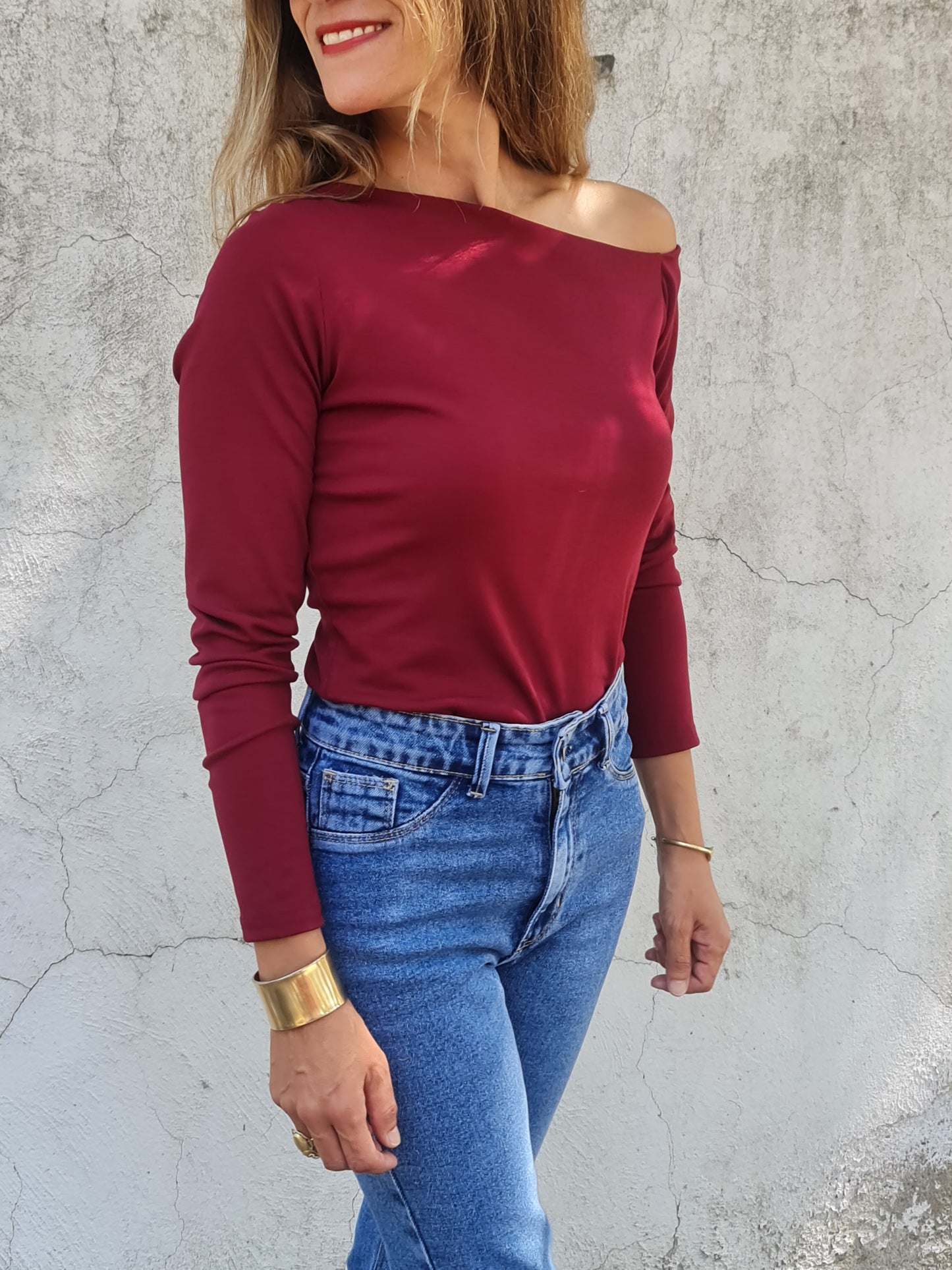 POLERA ASTRID BURDEO.