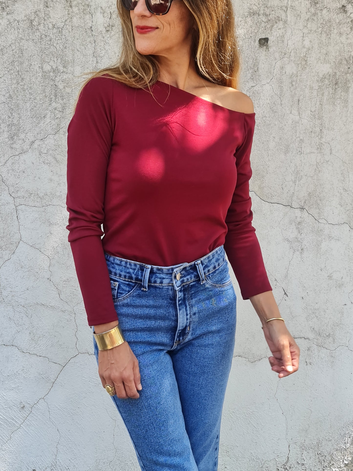 POLERA ASTRID BURDEO.