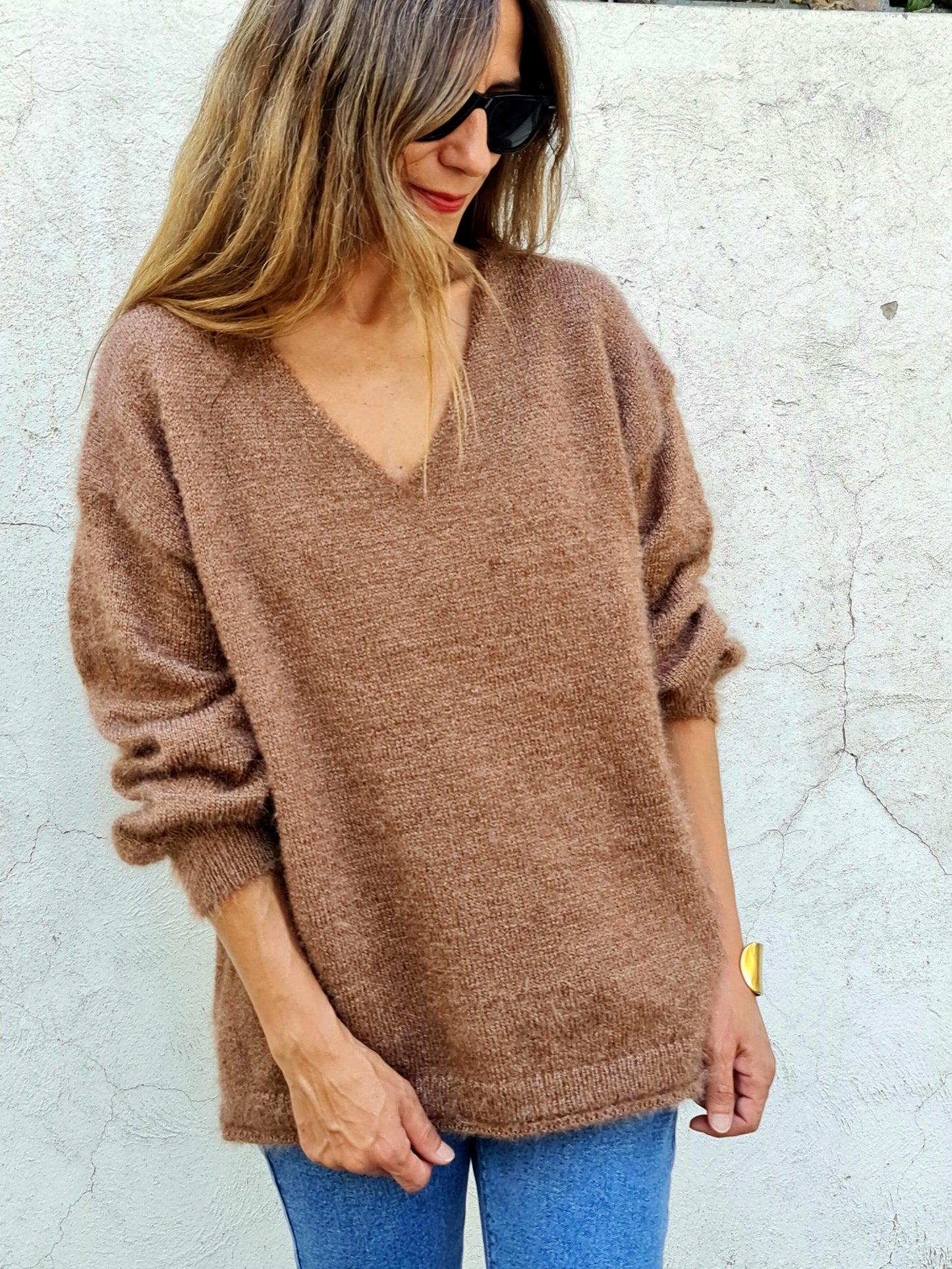 SWEATER FINO CAFE BRILLO. - Quemepongo