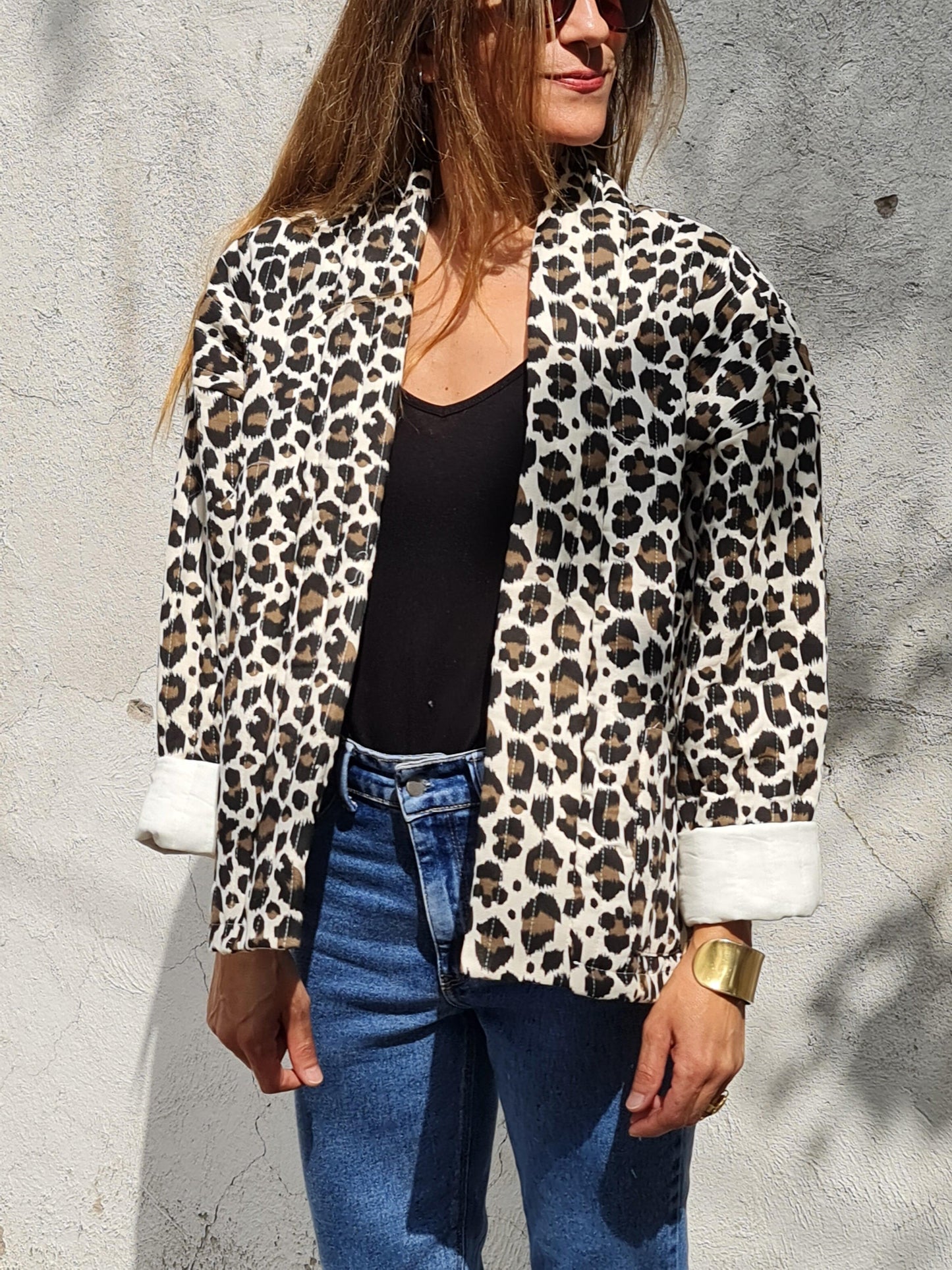 CHAQUETA PRINT BLANCA. - Quemepongo