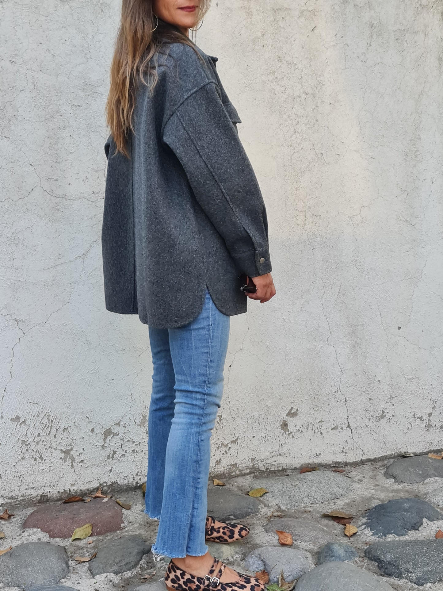 CHAQUETA PAÑO AURORA GRIS MARENGO.