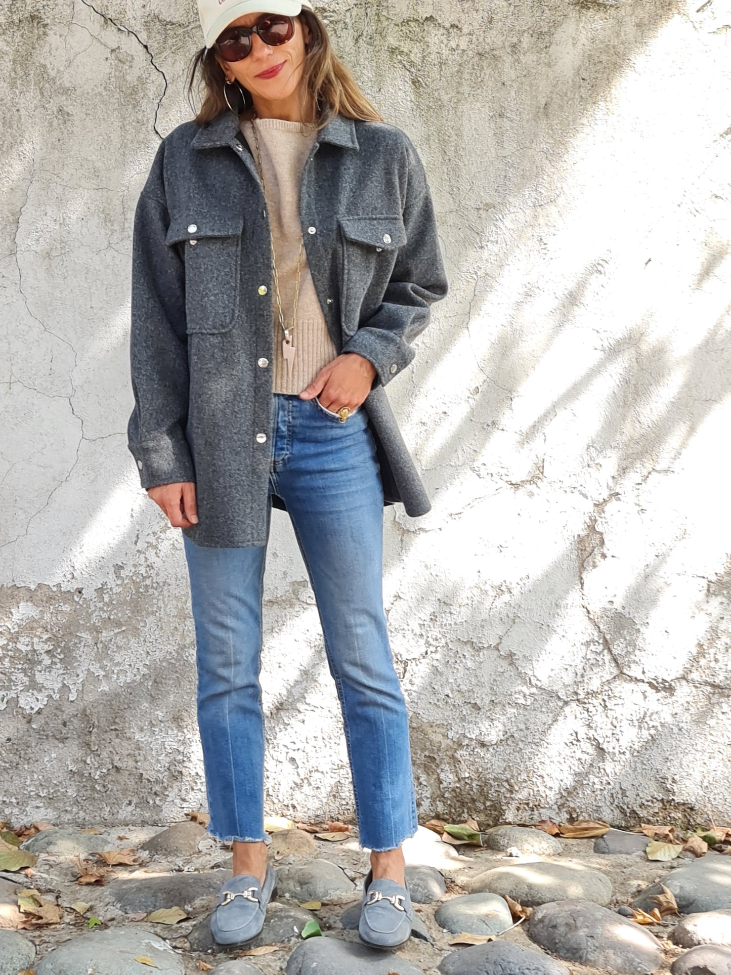 CHAQUETA PAÑO AURORA GRIS MARENGO.