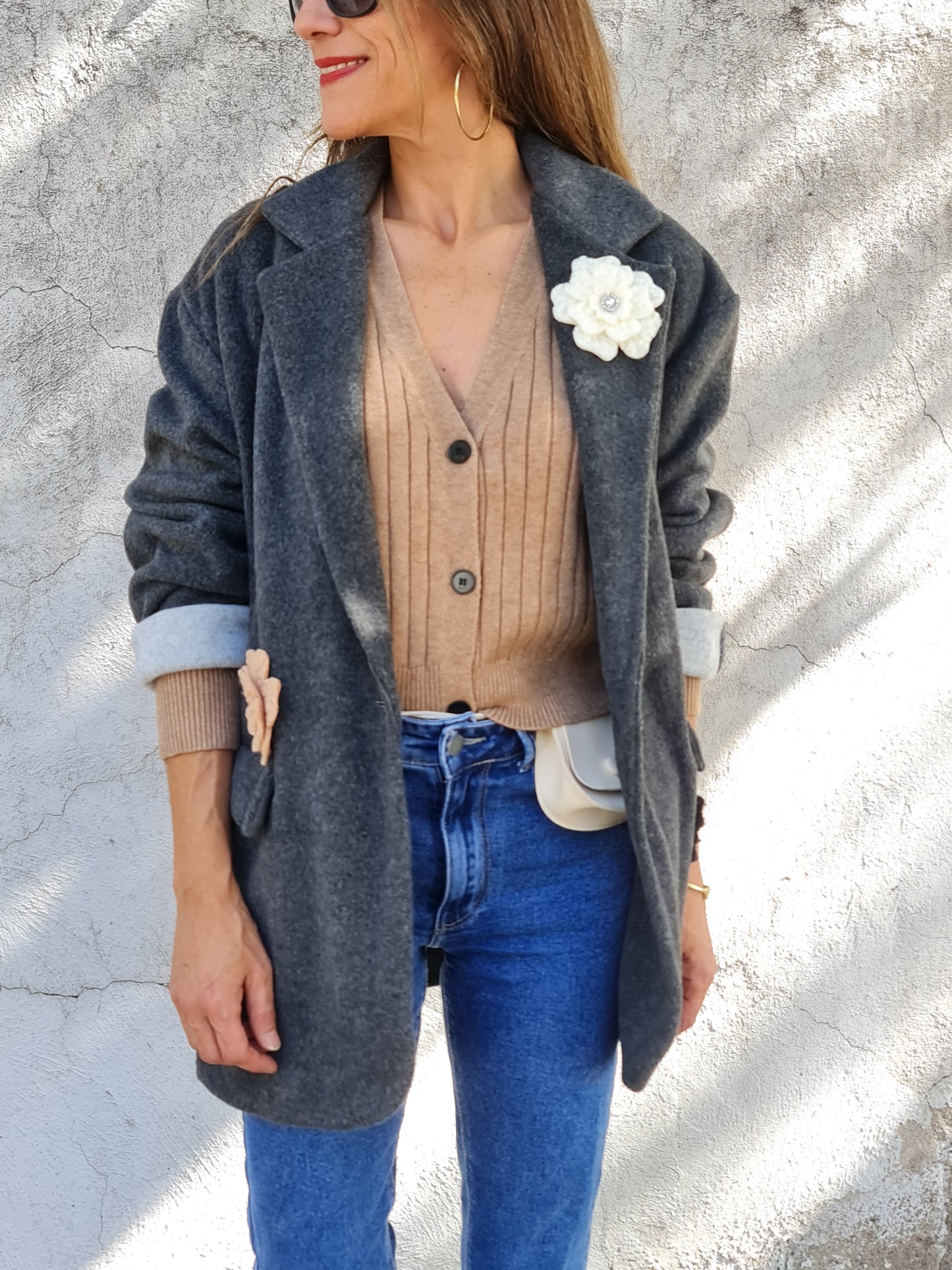 CHAQUETA JOSEFINA GRIS MARENGO.