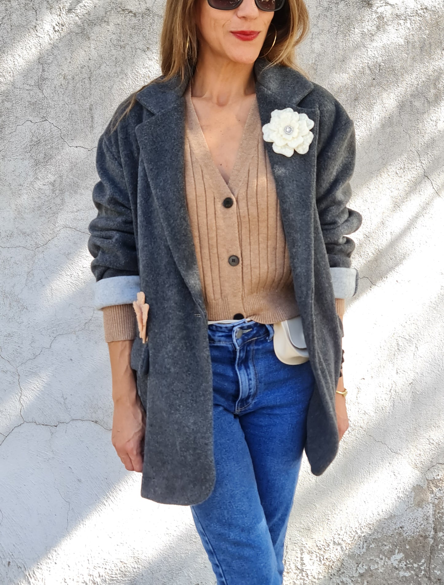 CHAQUETA JOSEFINA GRIS MARENGO.