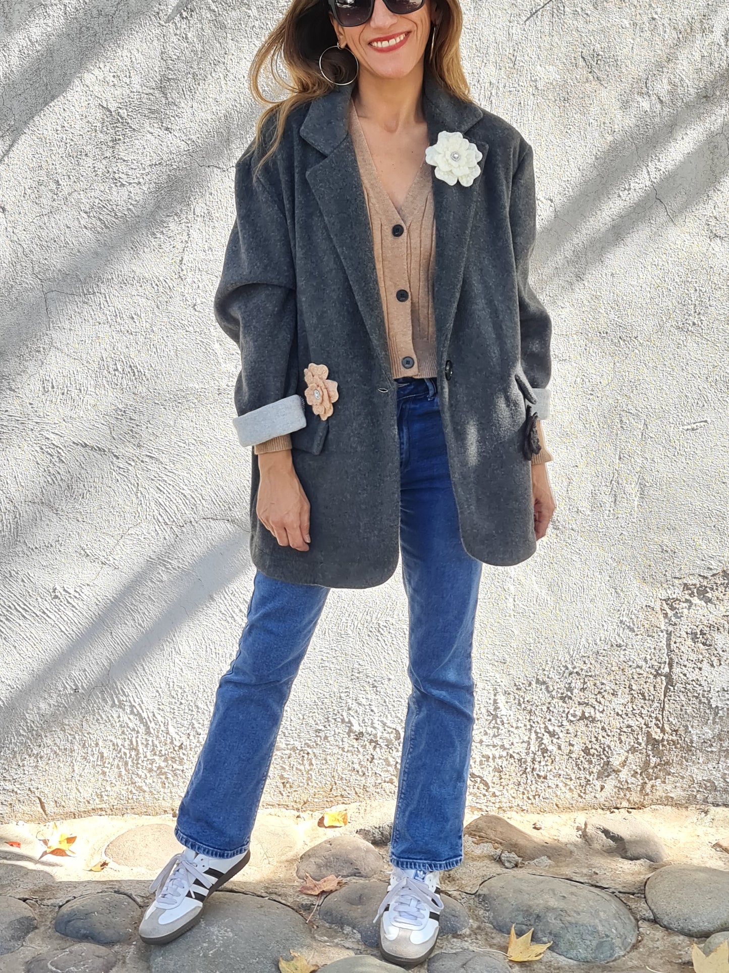 CHAQUETA JOSEFINA GRIS MARENGO.