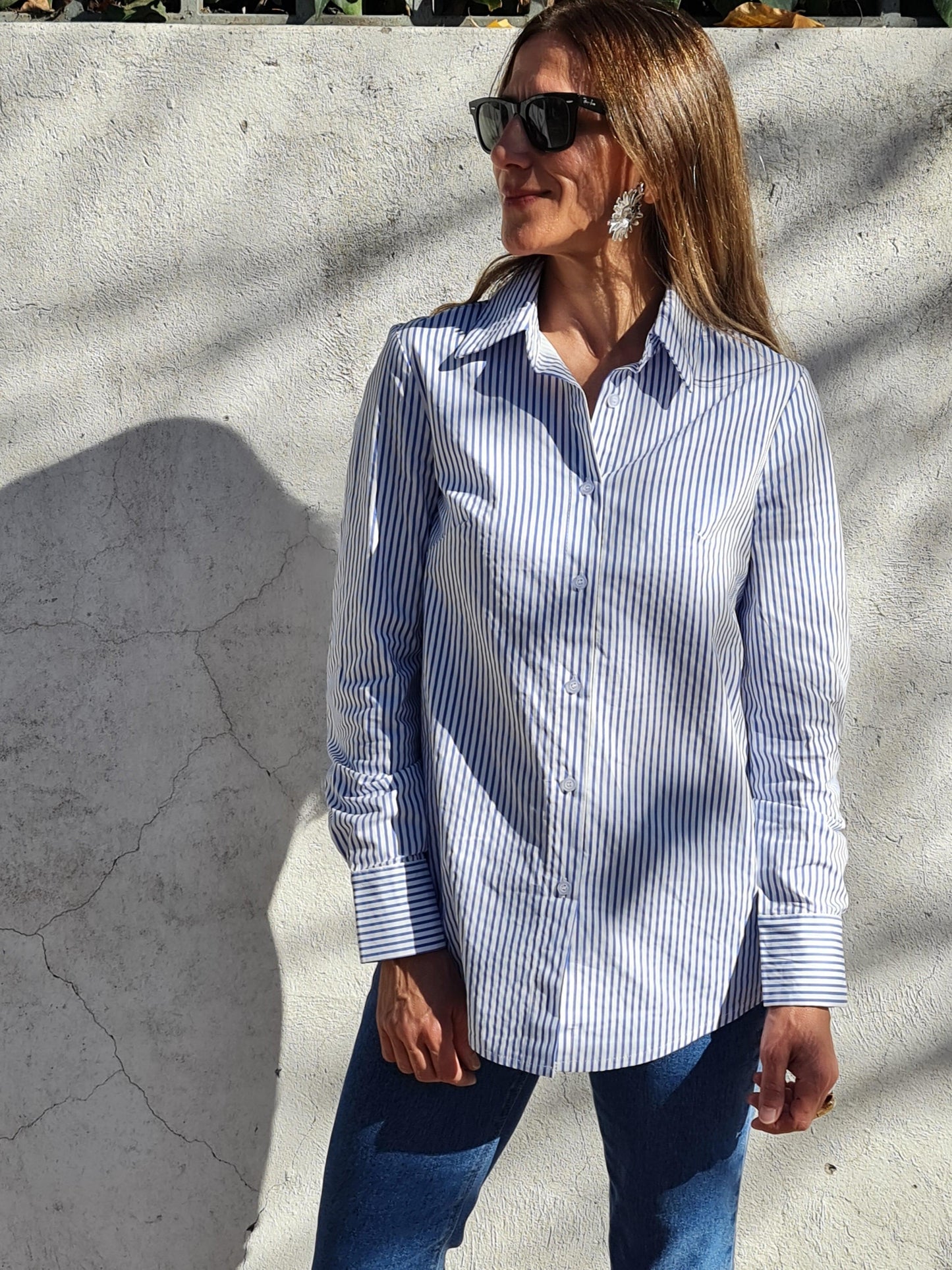 BLUSA PIA RAYADA. - Quemepongo