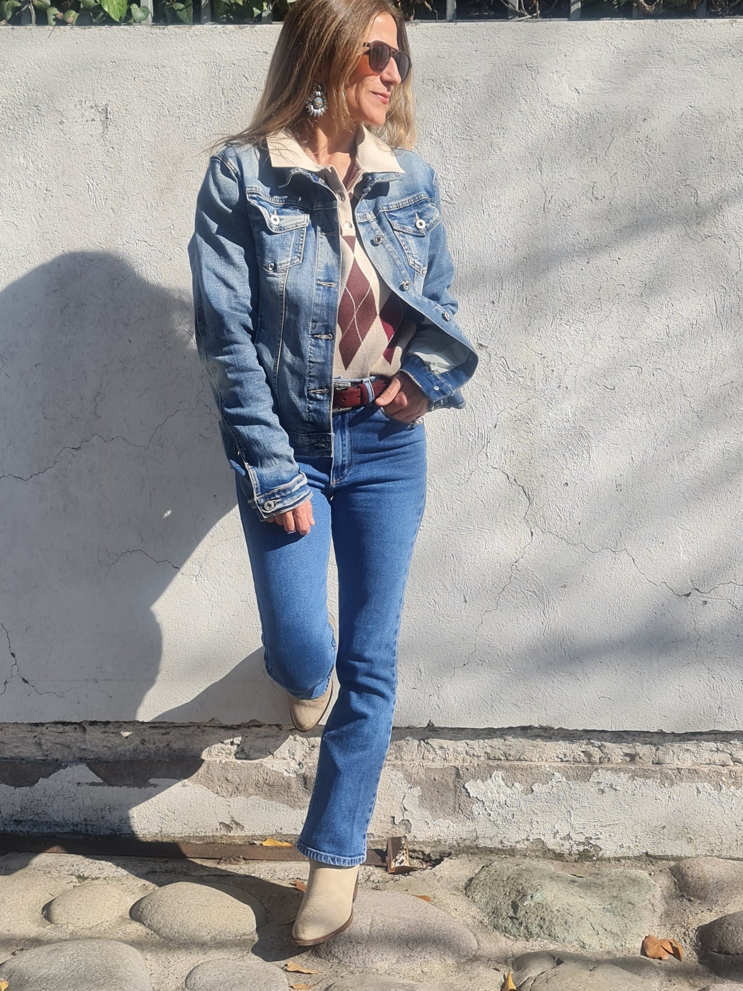 SWEATER ROMBO BEIGE. - Quemepongo