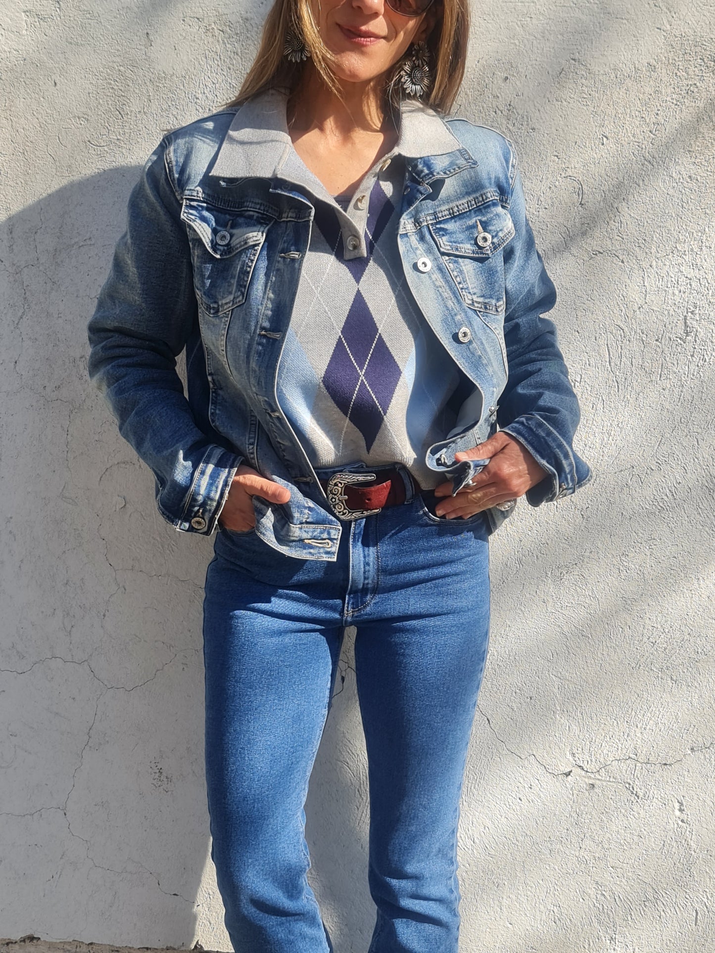 SWEATER ROMBO GRIS. - Quemepongo