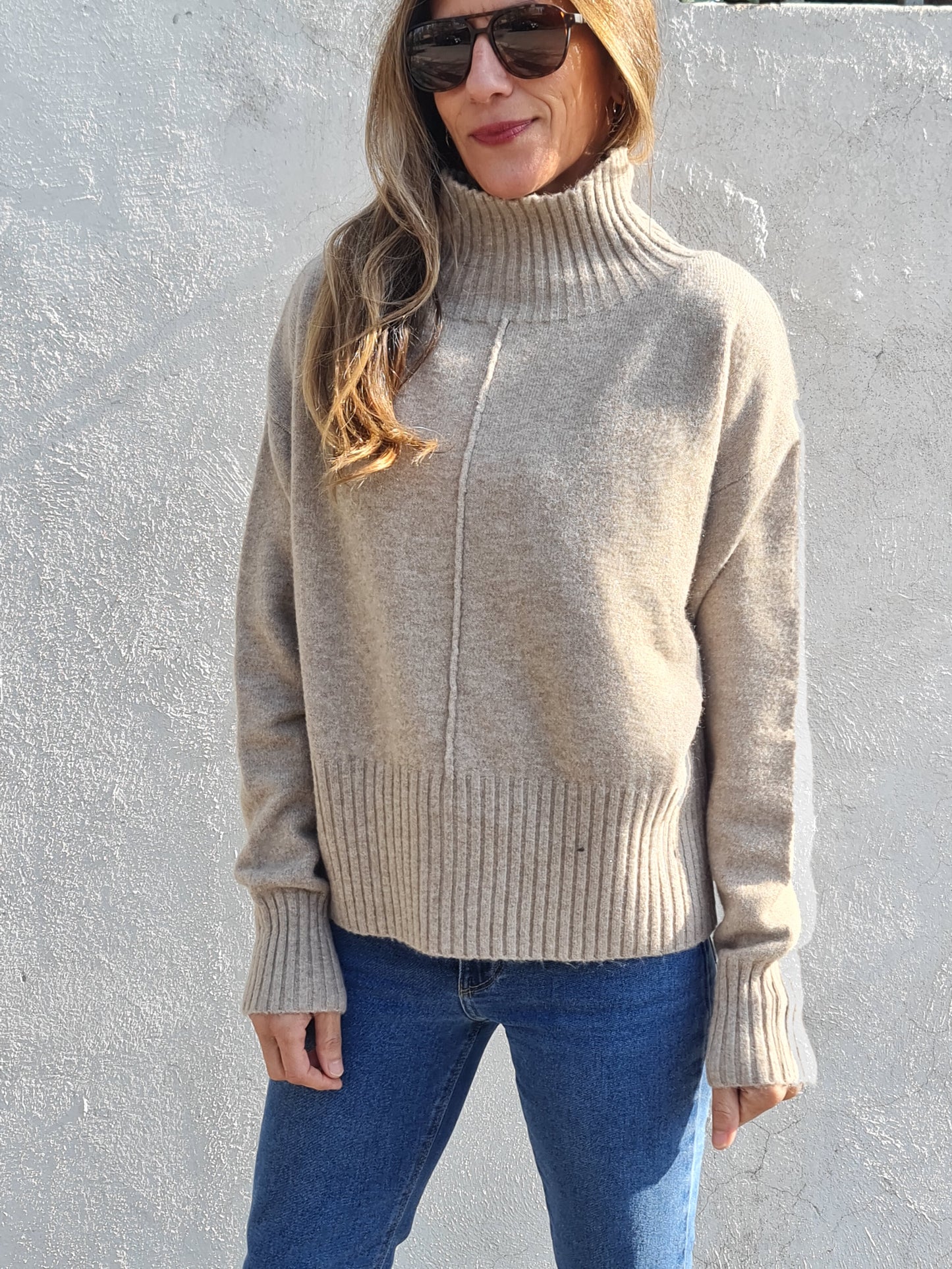 SWEATER MARTA TOSTADO SUAVE -15% DCTO.