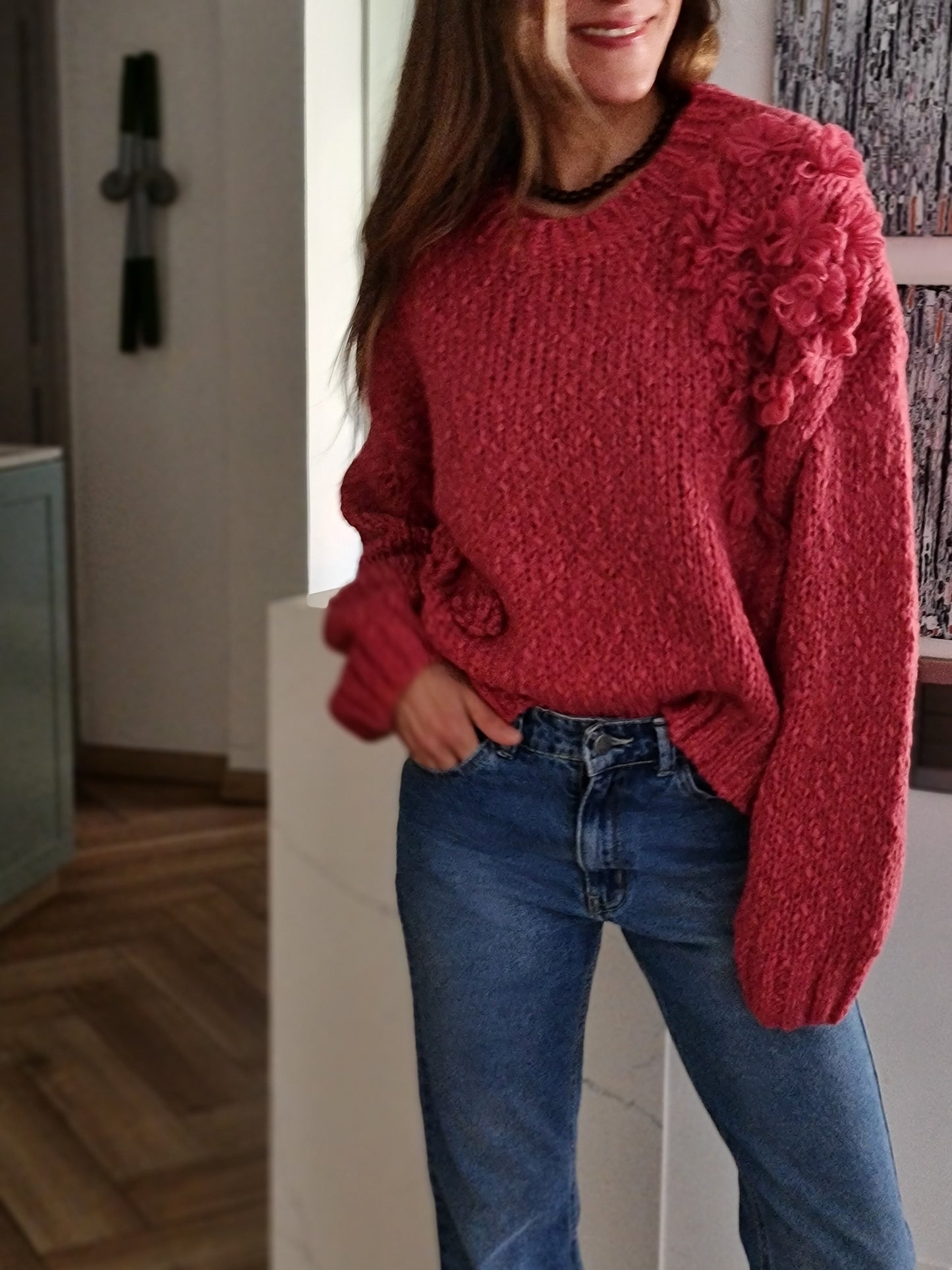 SWEATER CAMILA BURDEO SUAVE -10% DCTO.