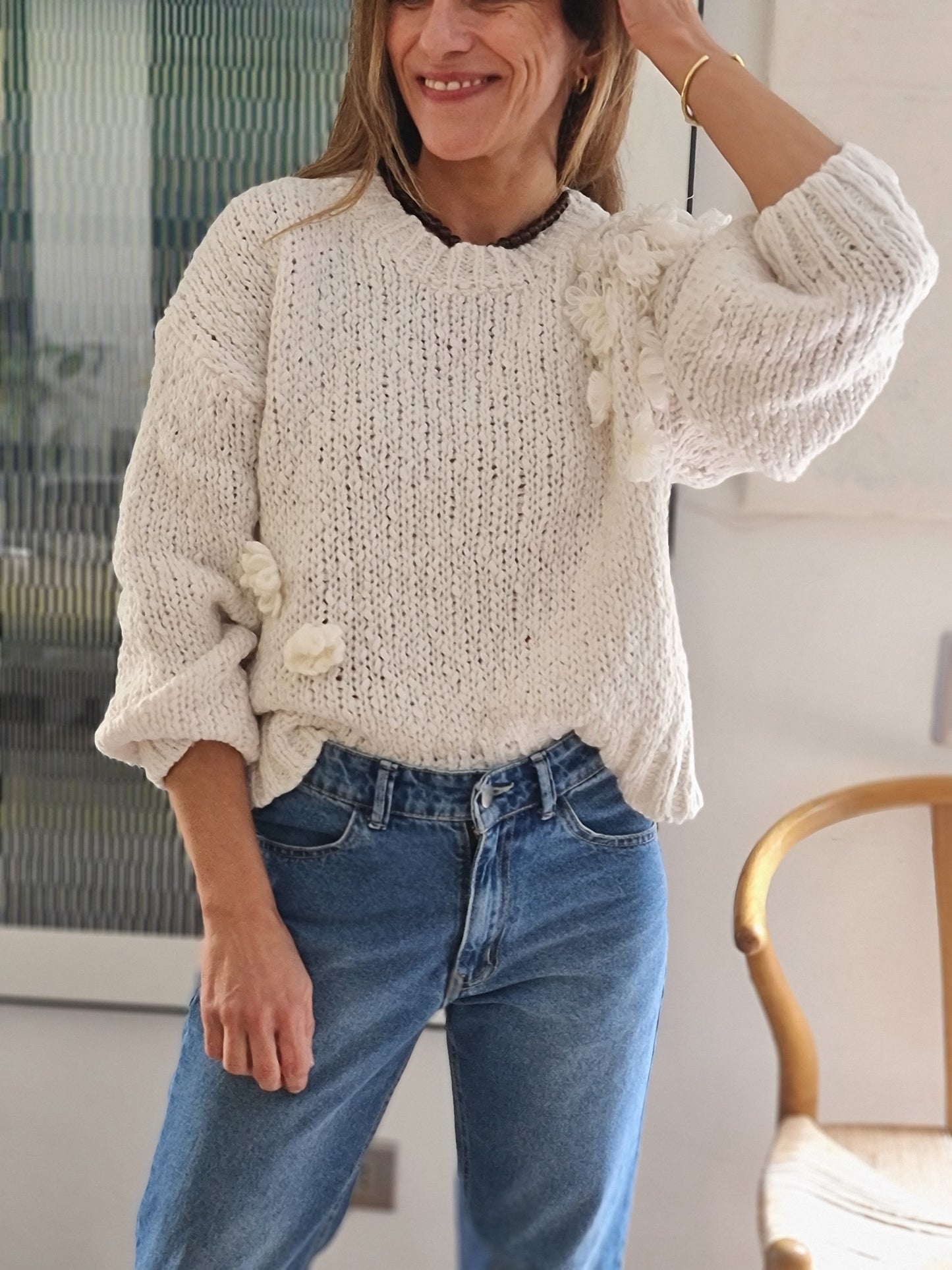 SWEATER CAMILA BLANCO -10%DCTO