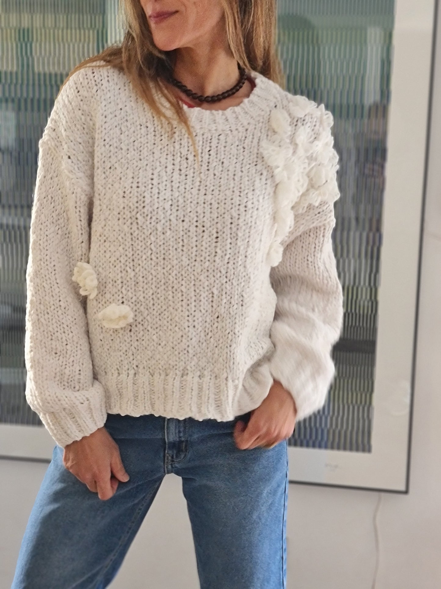 SWEATER CAMILA BLANCO -10%DCTO