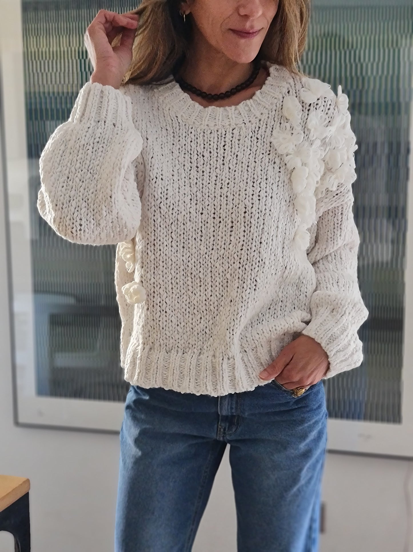 SWEATER CAMILA BLANCO -10%DCTO