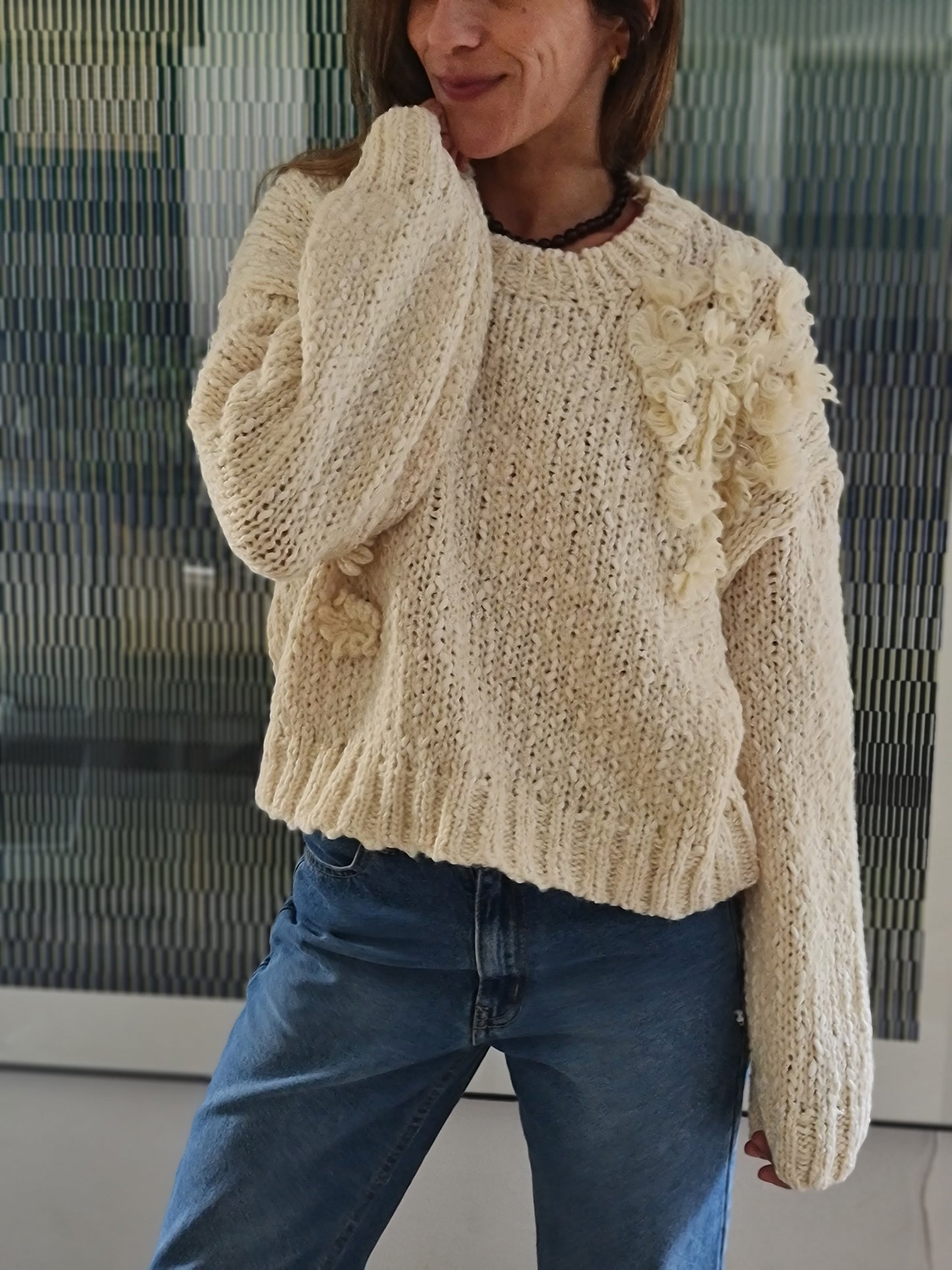 SWEATER CAMILA CREMA.