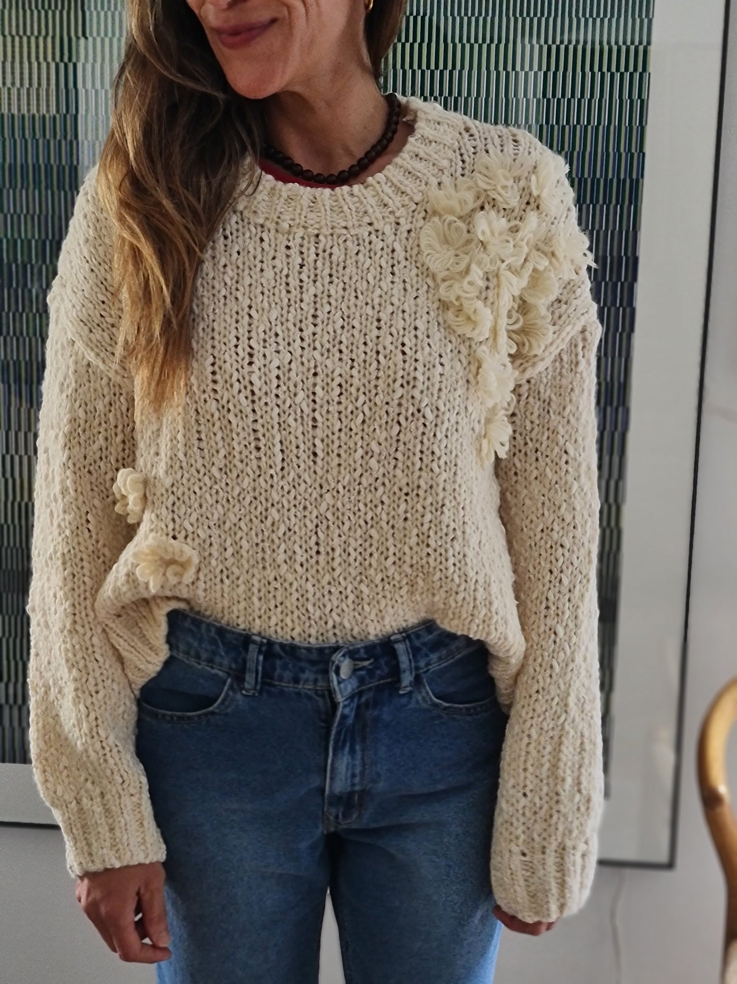 SWEATER CAMILA CREMA -38%DCTO.