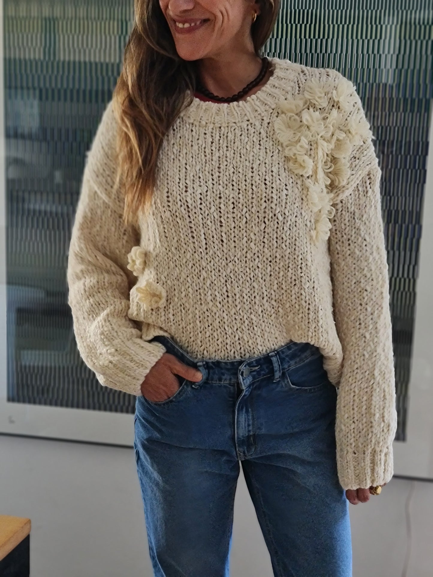 SWEATER CAMILA CREMA.