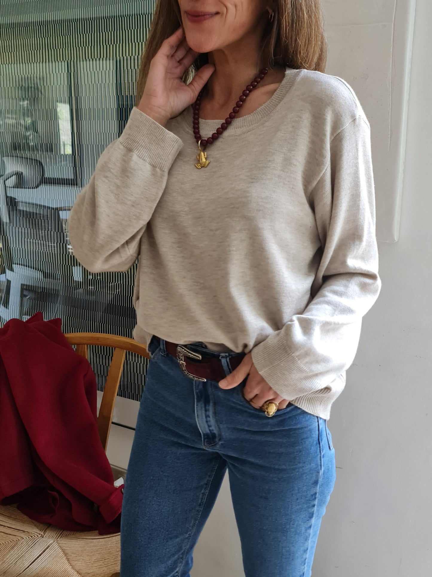 SWEATER ESTER BEIGE.
