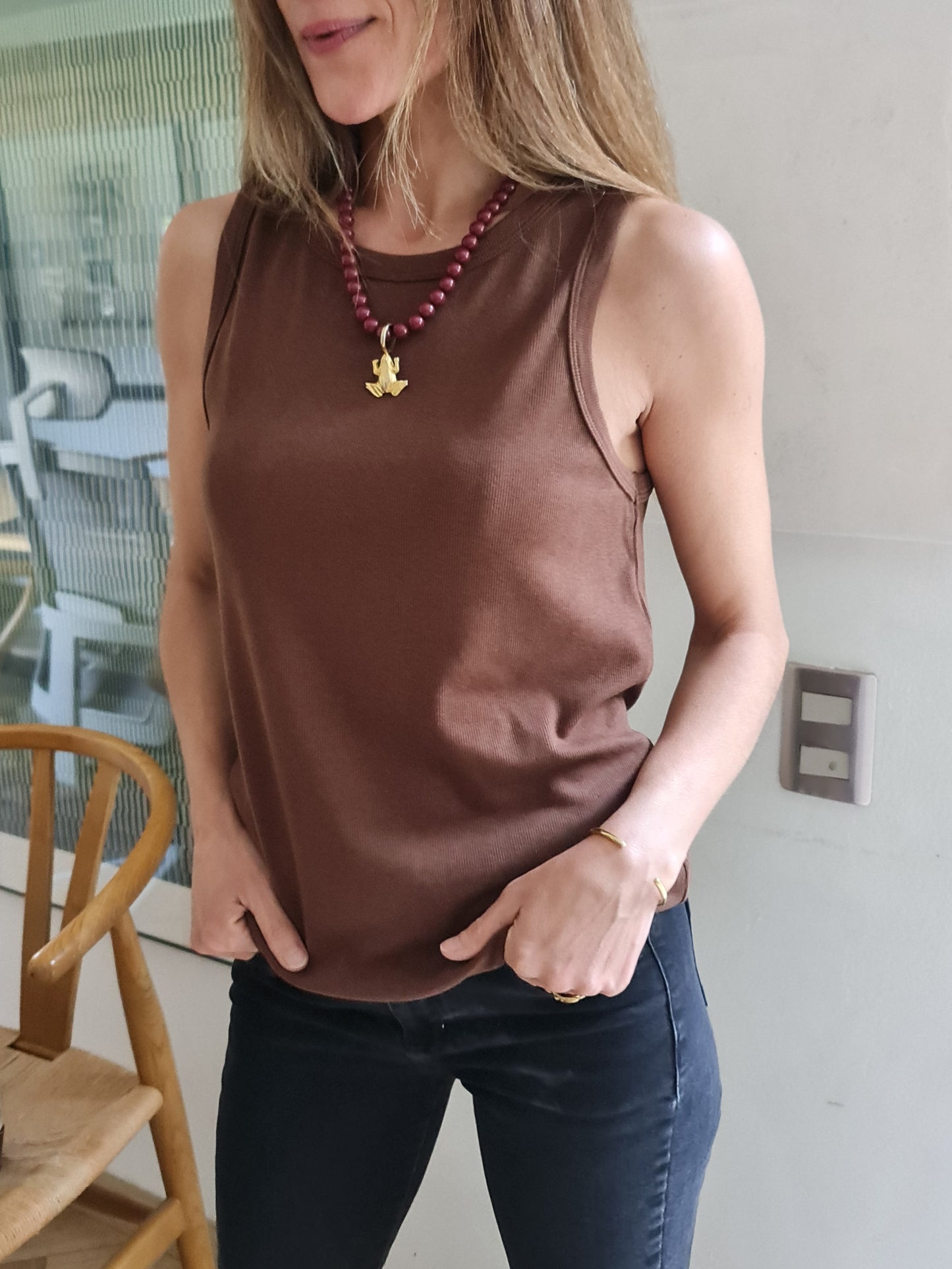 POLERA LETICIA CAFE -10% DCTO.