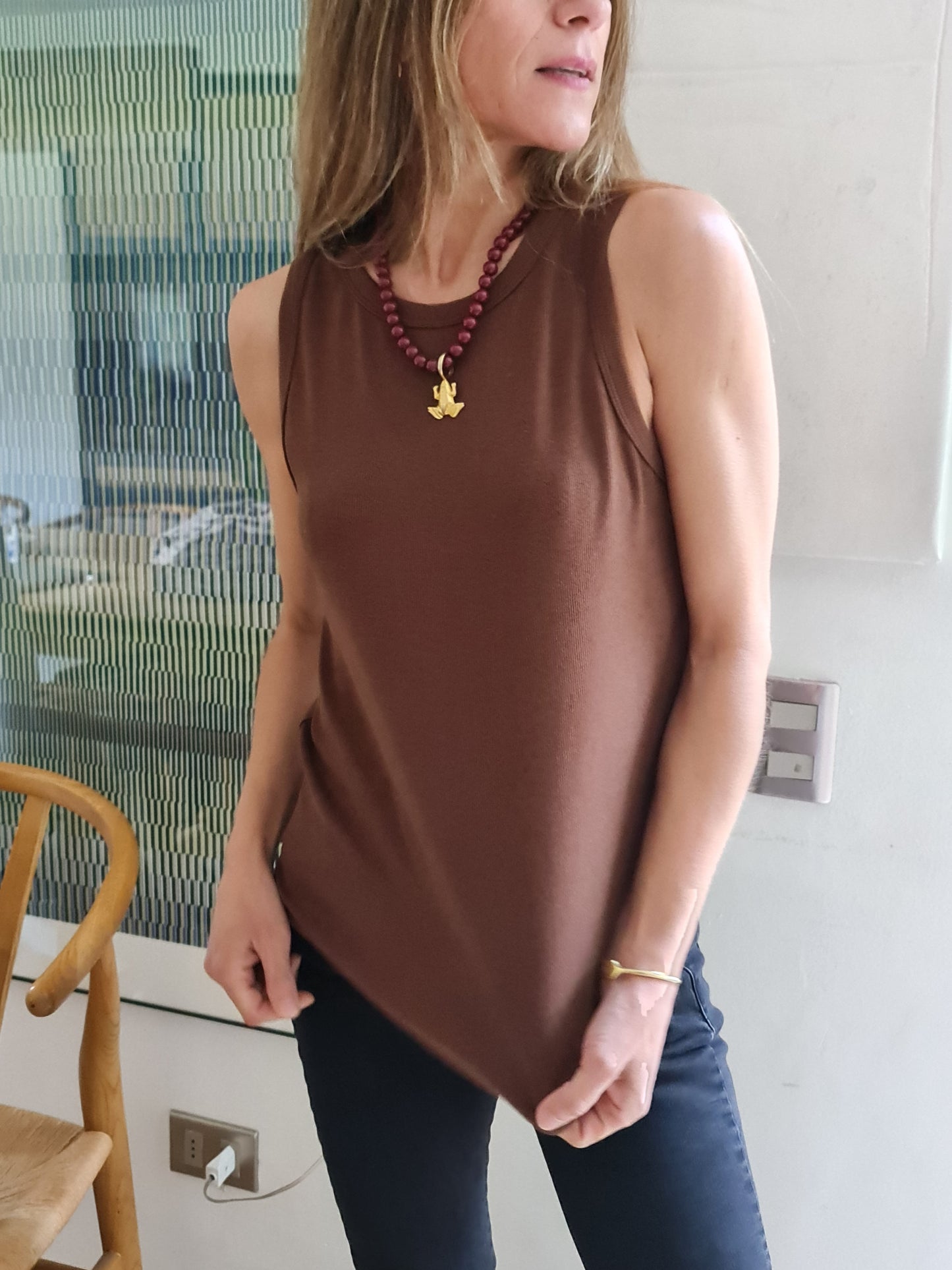 POLERA LETICIA CAFE -10% DCTO.