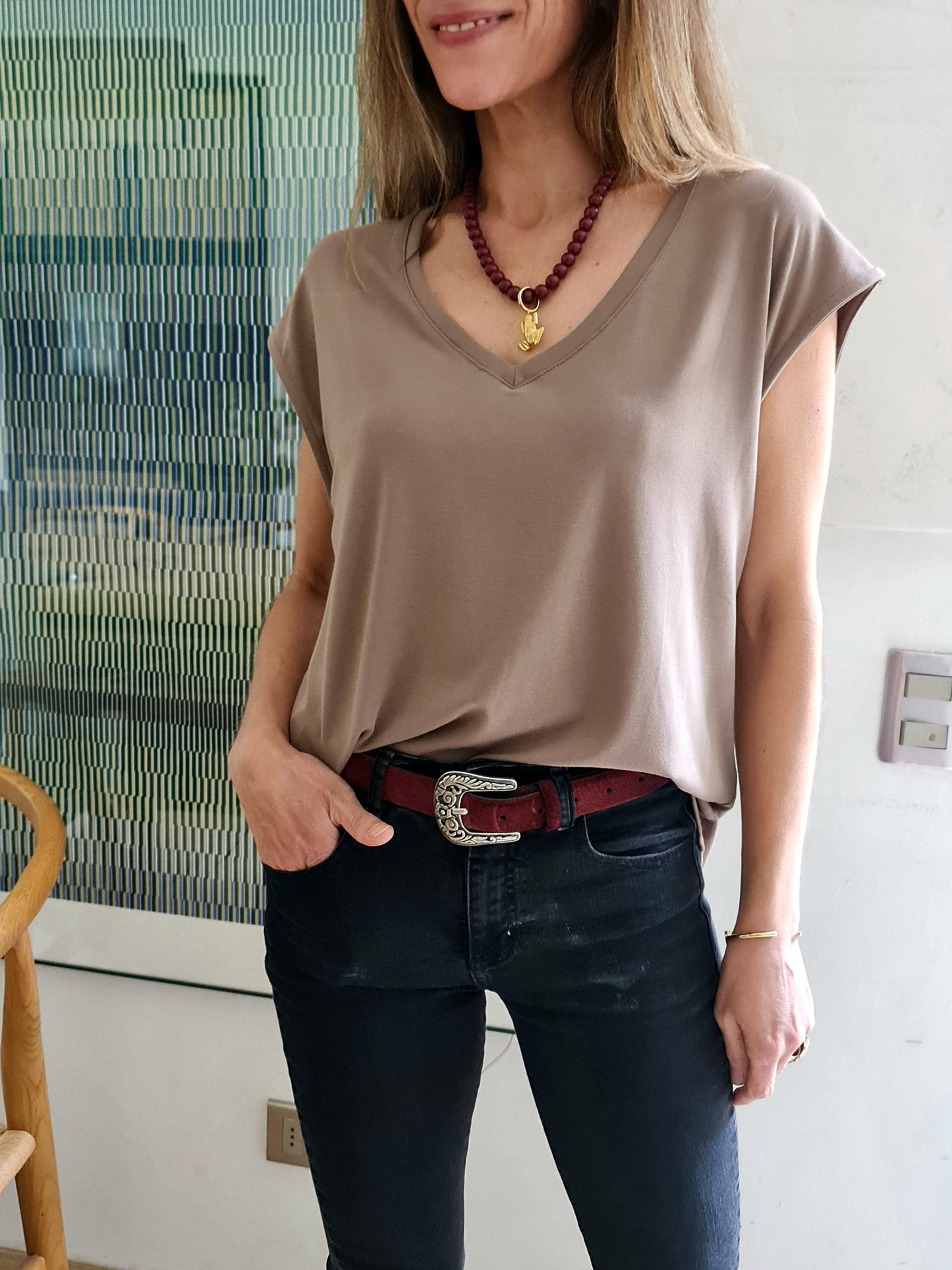POLERA LOLA CAFE SUAVE -10% DCTO.