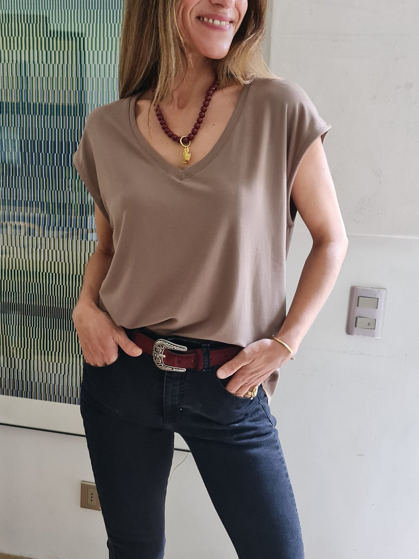 POLERA LOLA CAFE SUAVE -10% DCTO.