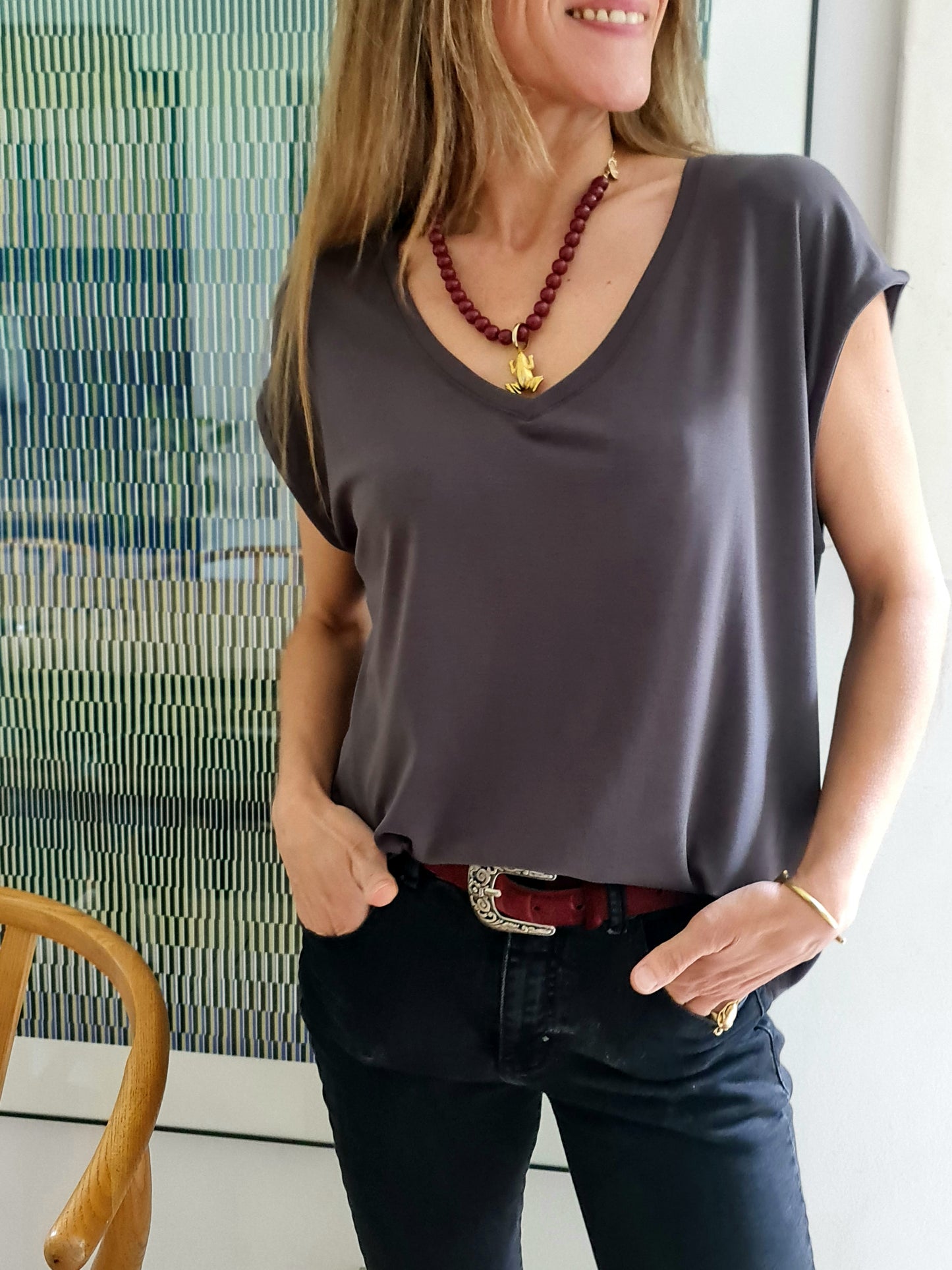 POLERA LOLA GRIS -10% DCTO