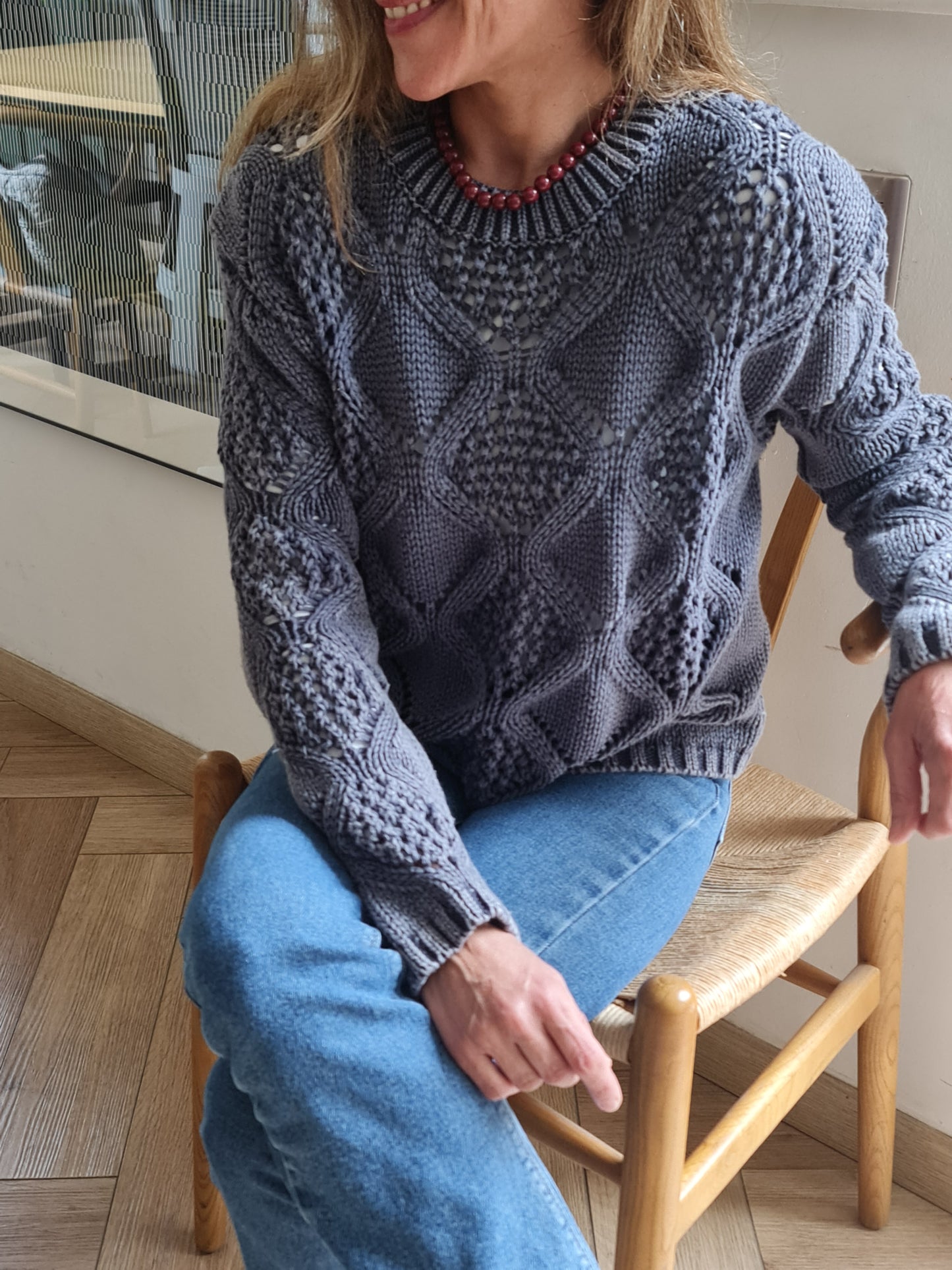 SWEATER CONSTANZA AZUL DESGASTADO -15% Dcto..
