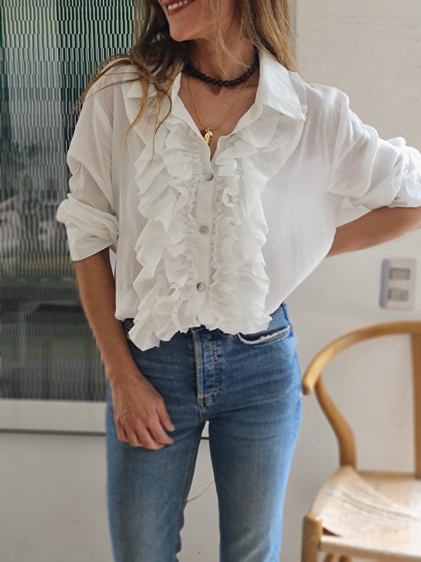 BLUSA ANTONIETA BLANCA.