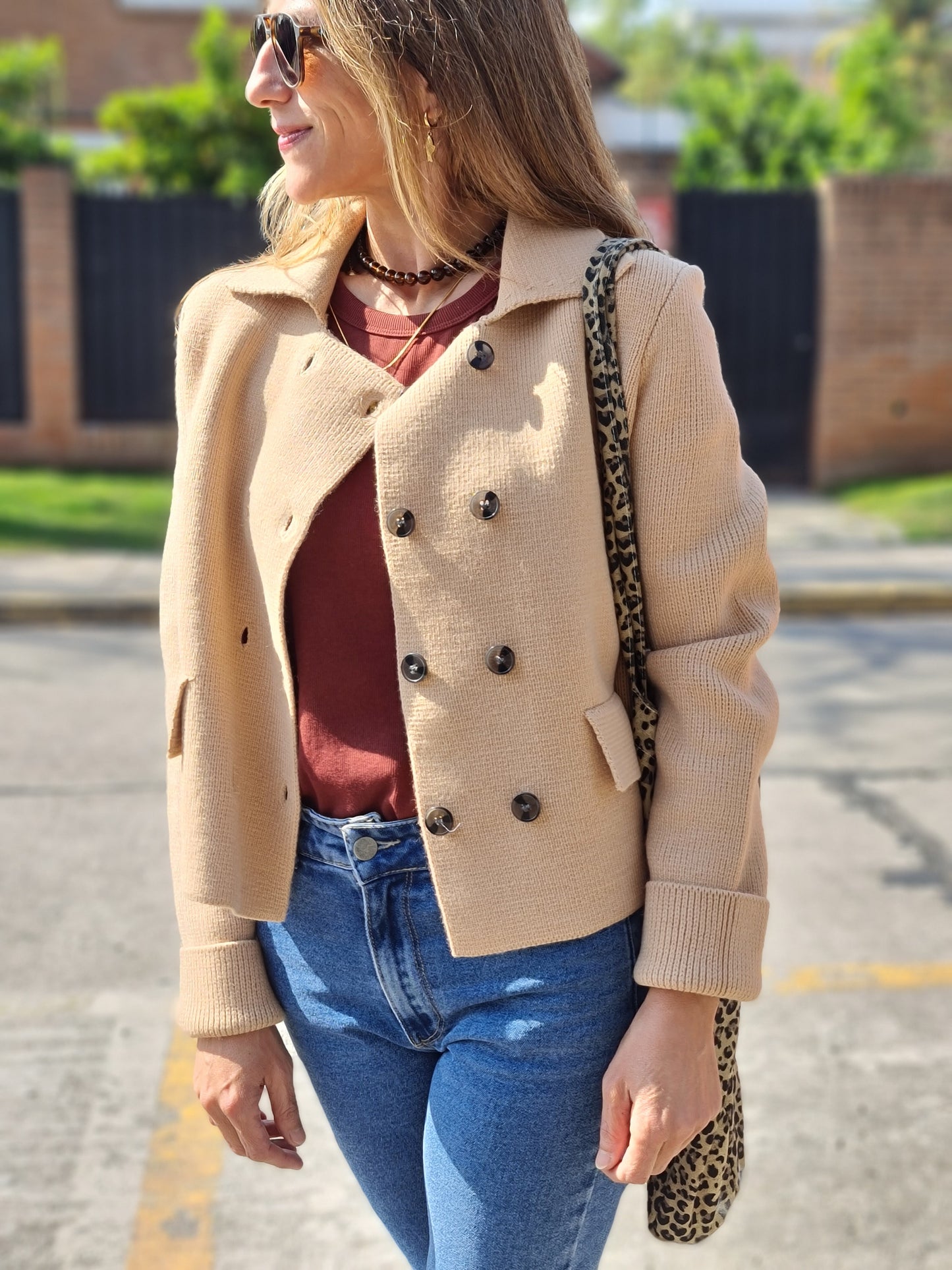 CHALECO OLIMPIA CAMEL -10% Dcto.