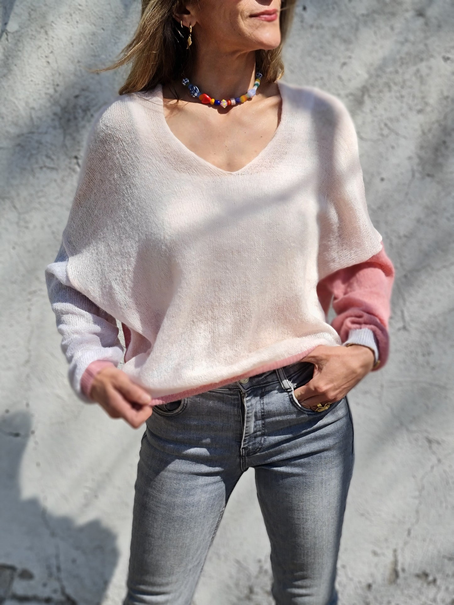 SWEATER CLARITA ROSADO.