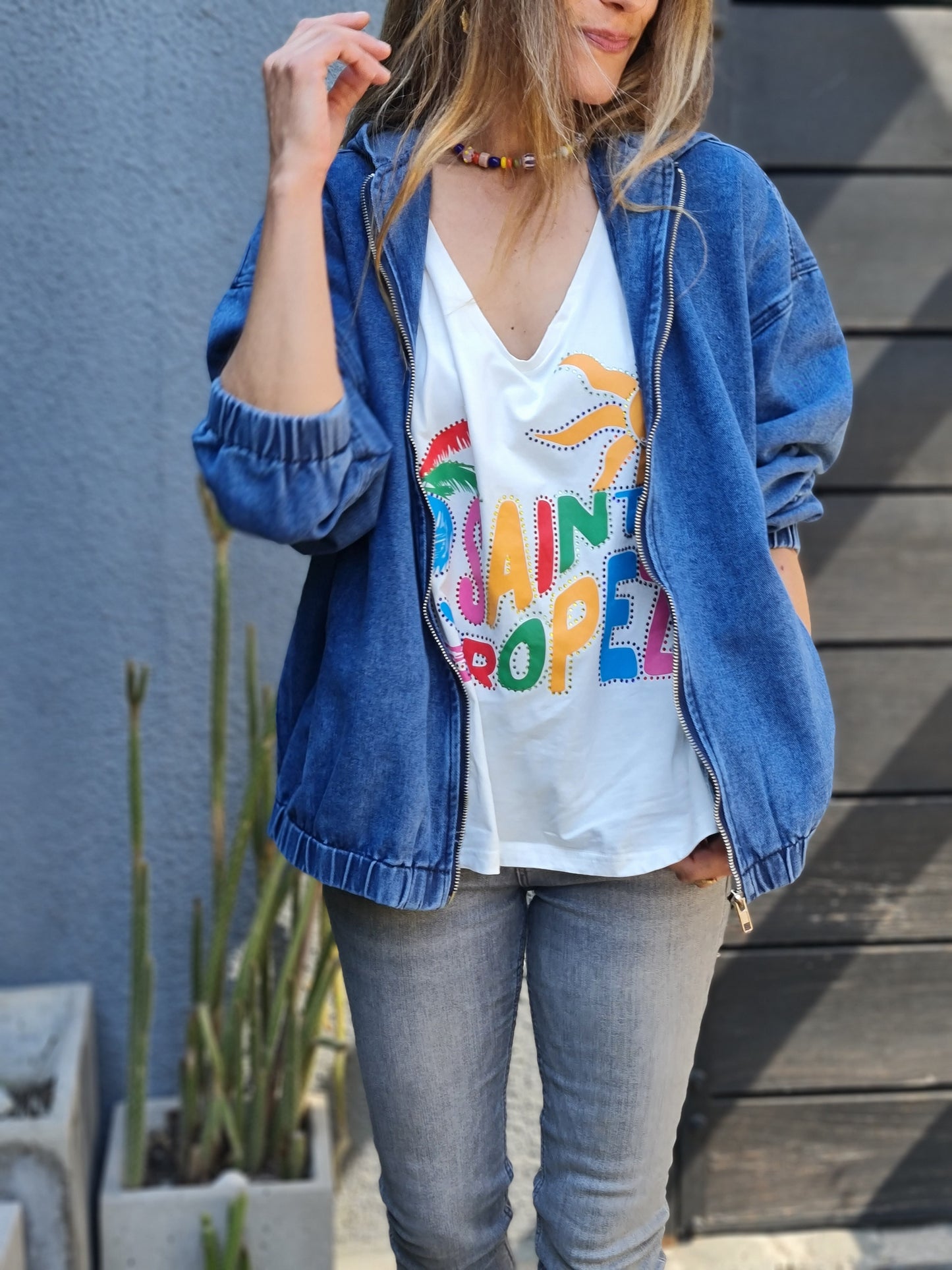 POLERA SAINT TROPEZ BLANCA -10% DCTO.
