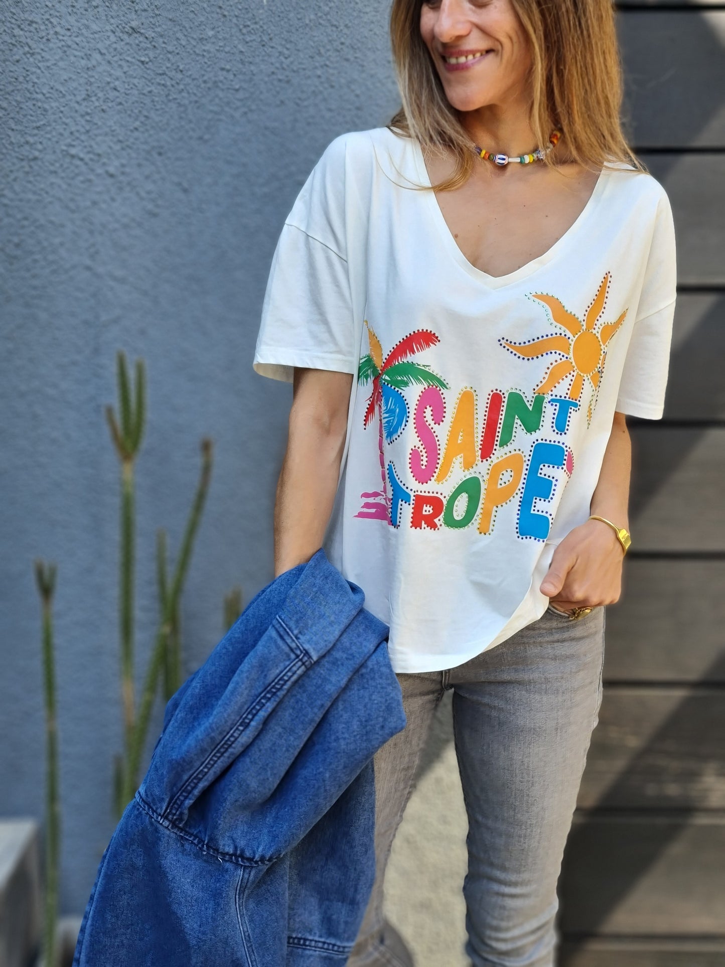POLERA SAINT TROPEZ BLANCA -10% DCTO.