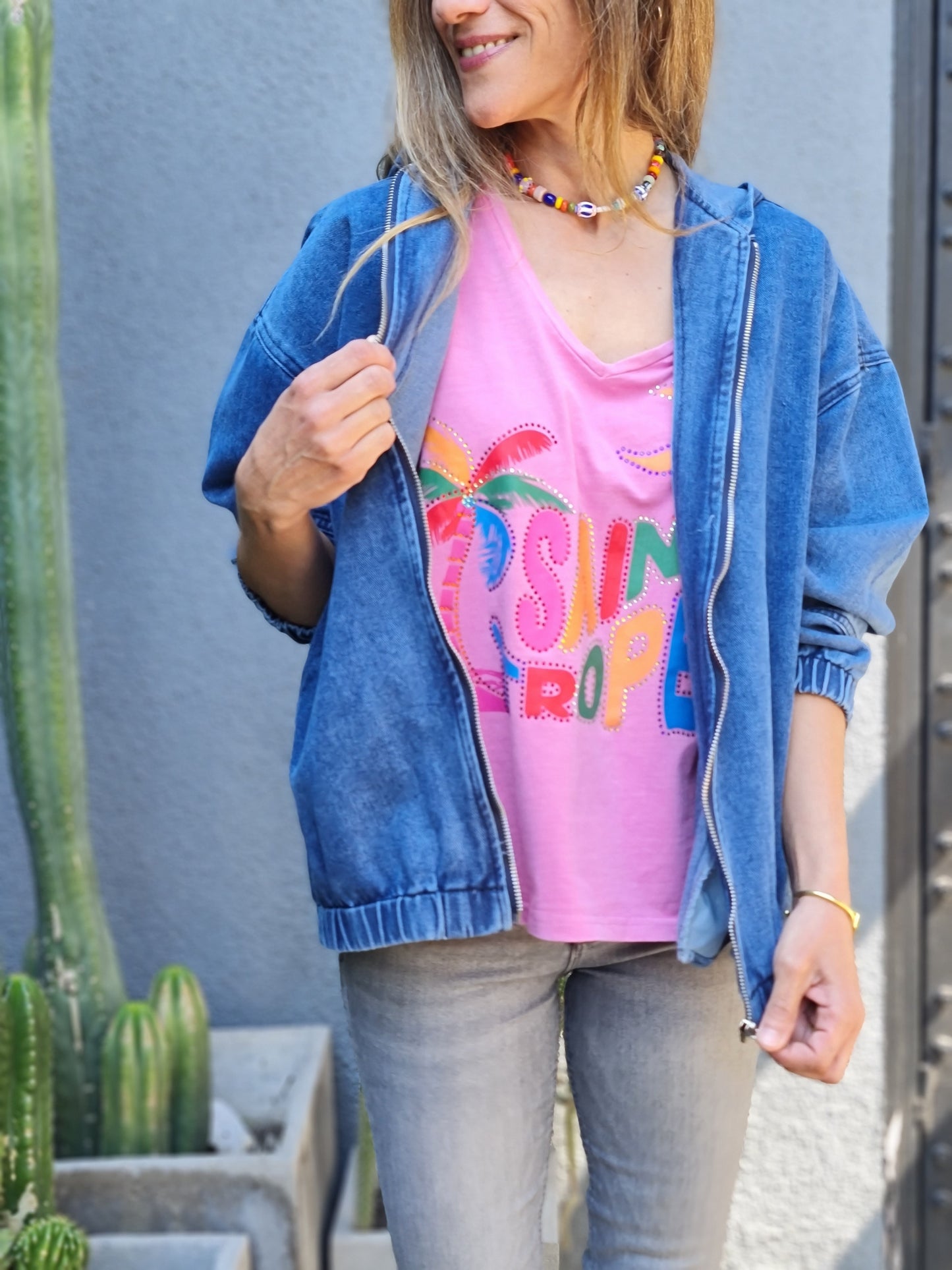 POLERA SAINT TROPEZ FUCSIA -10% DCTO.