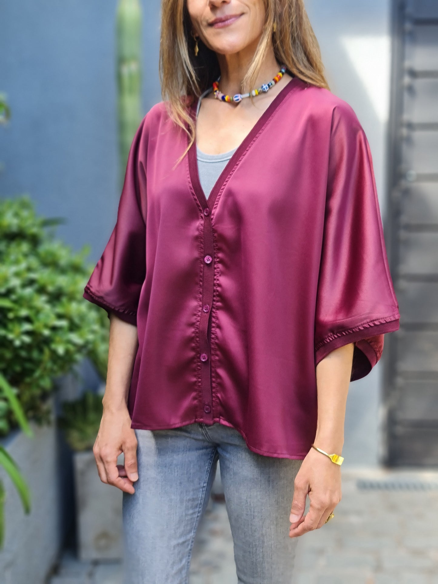 BLUSA / TAPADO ROSARIO BURDEO 10% DE DCTO.