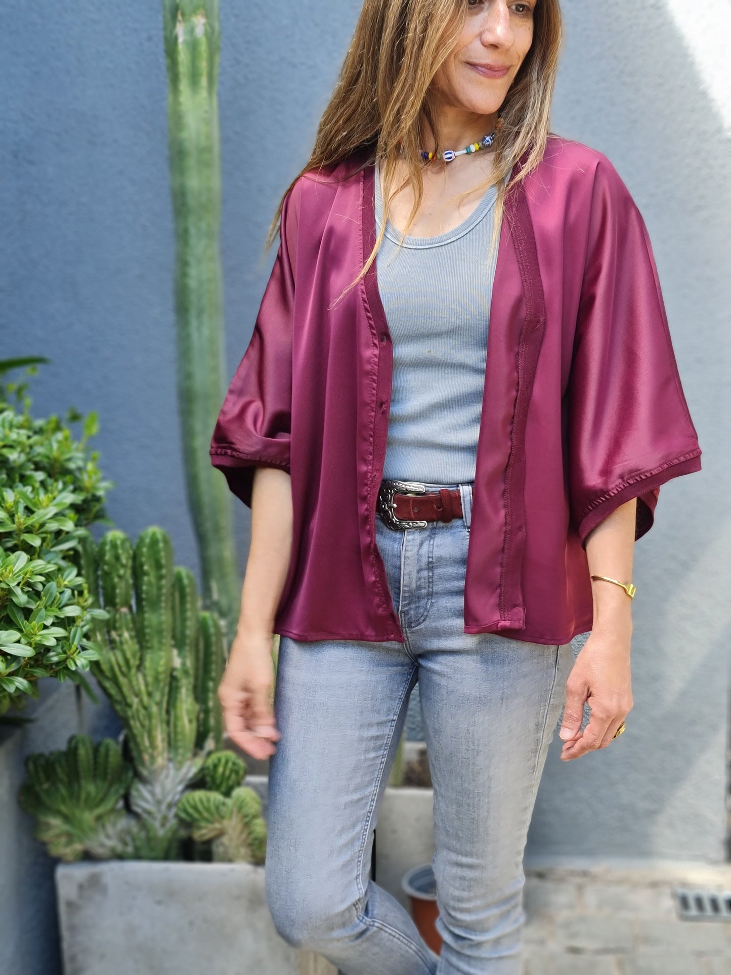BLUSA / TAPADO ROSARIO BURDEO 10% DE DCTO.