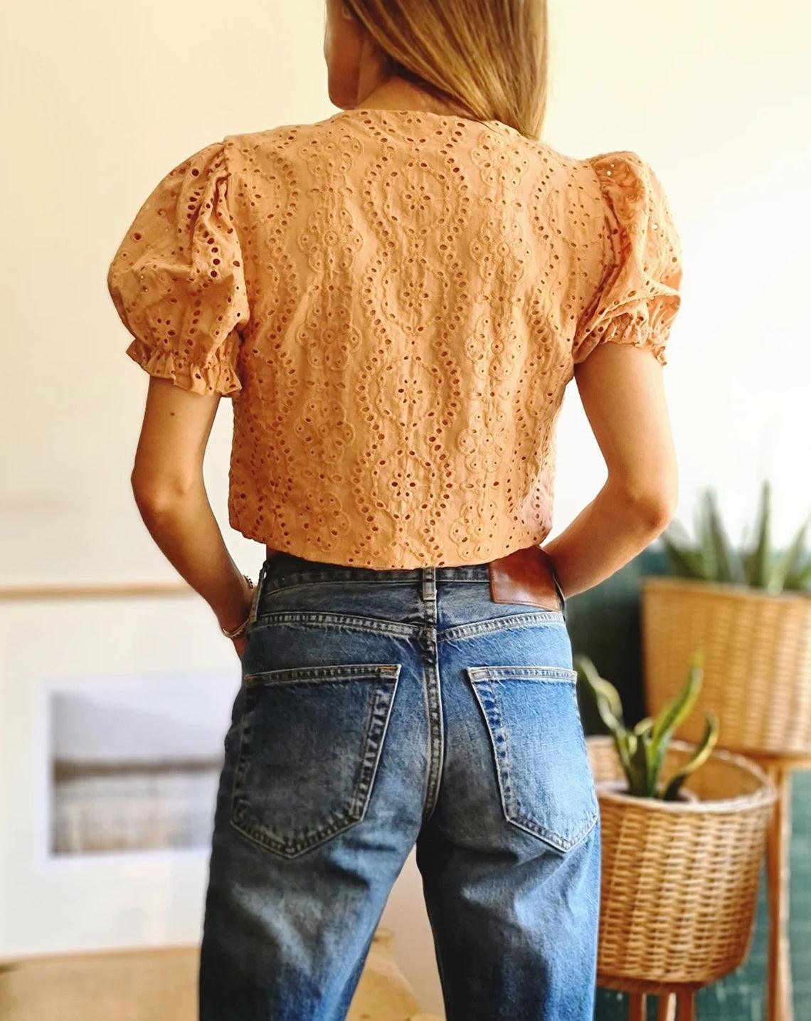 BLUSA TERE ROSADA DURAZNO -25% DE DCTO. - Quemepongo