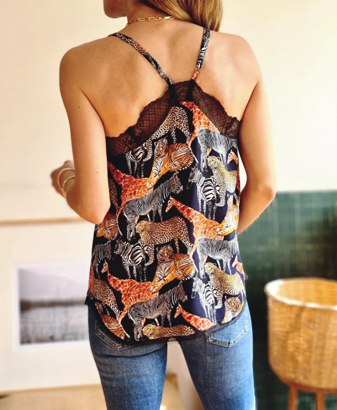BLUSA ANIMAL AZUL -70% DE DCTO. - Quemepongo