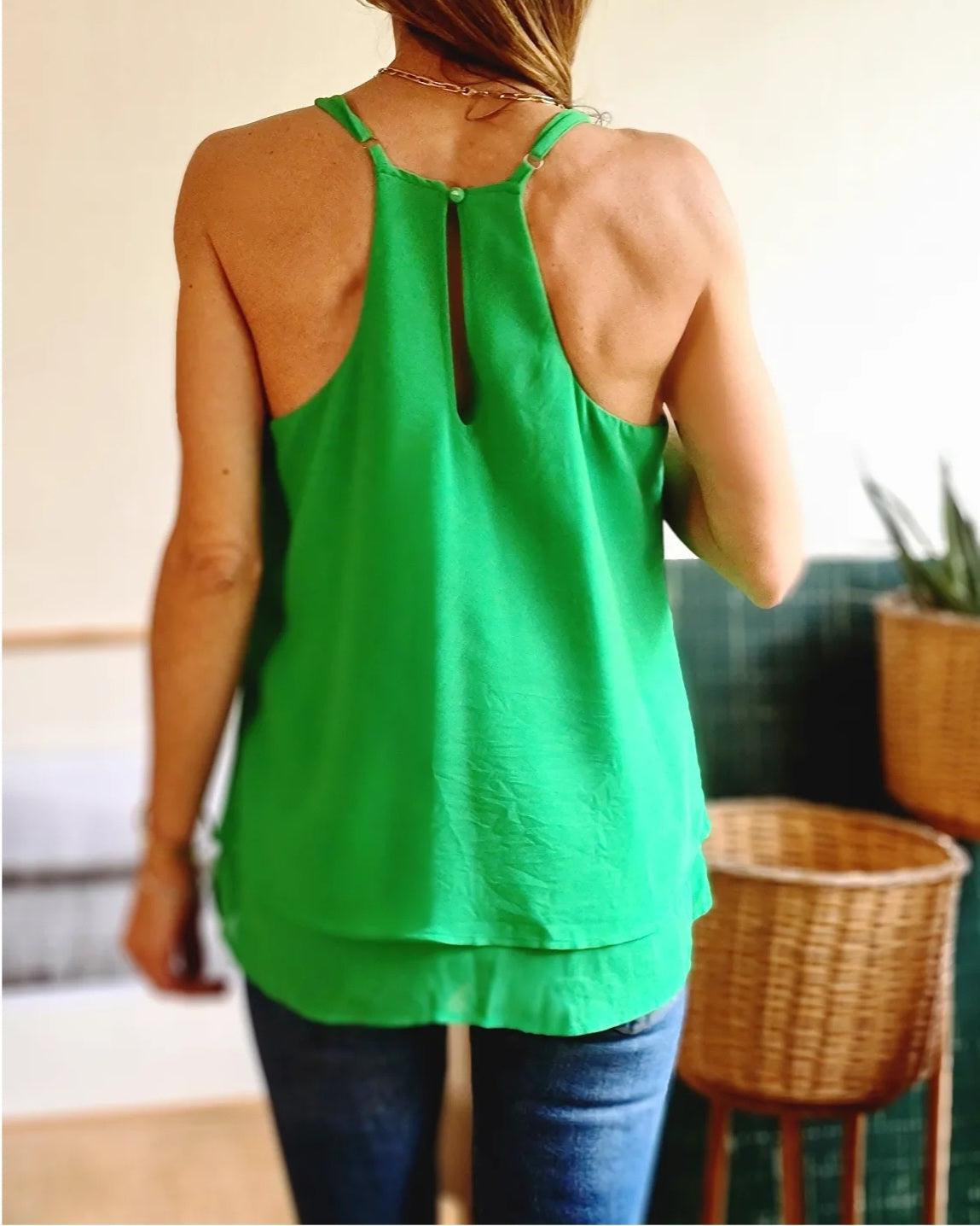 BLUSA BEA GAZA VERDE -70% DE DCTO. - Quemepongo