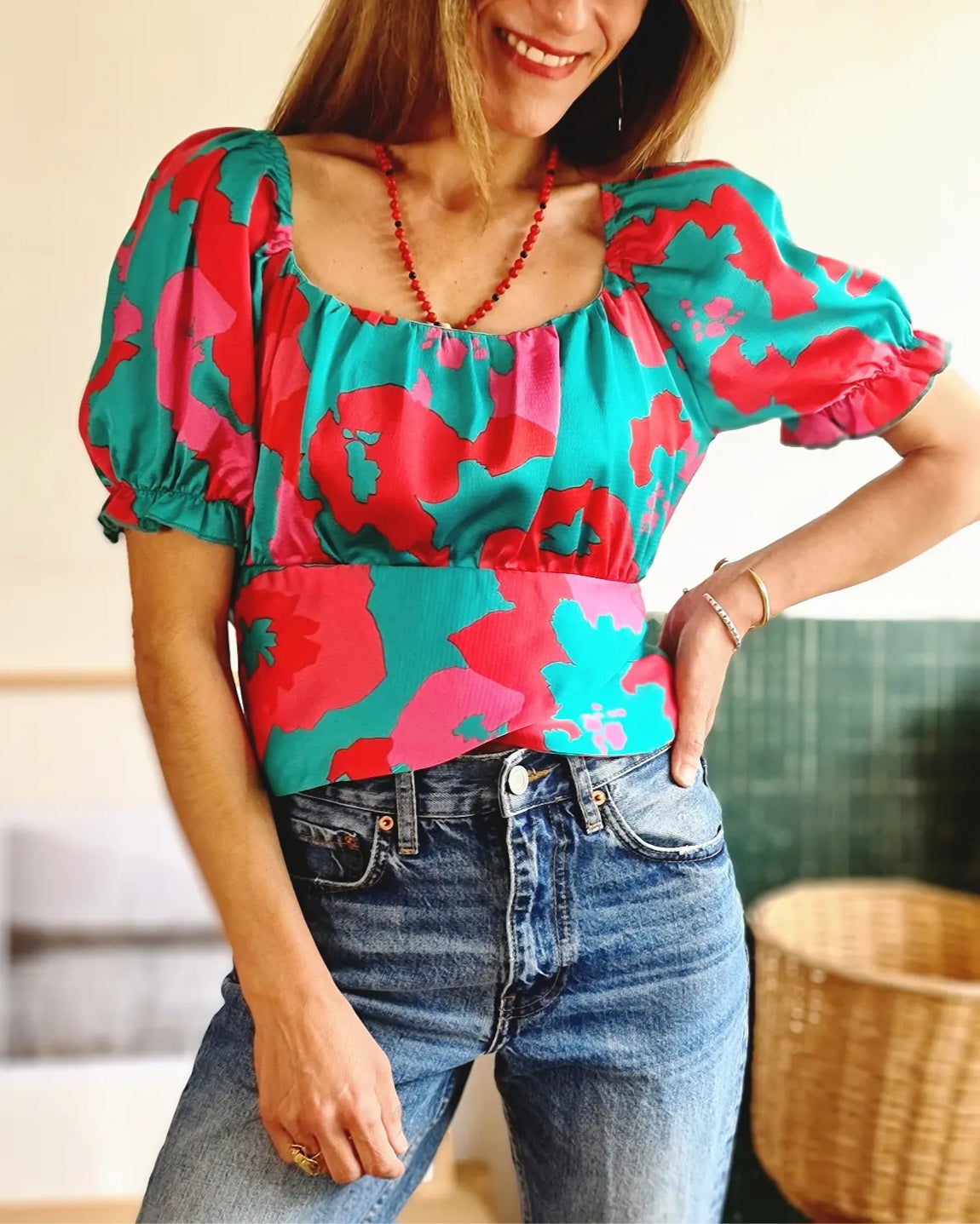 Blusa Clara Turquesa. - Quemepongotienda