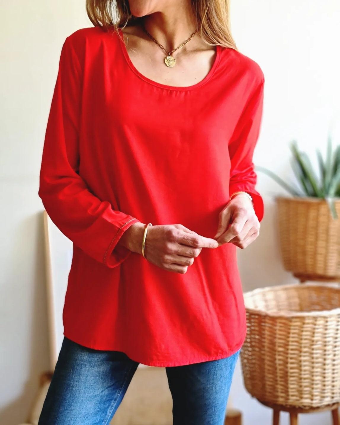 BLUSA DOMINGA ROJA -70% DE DCTO. - Quemepongo