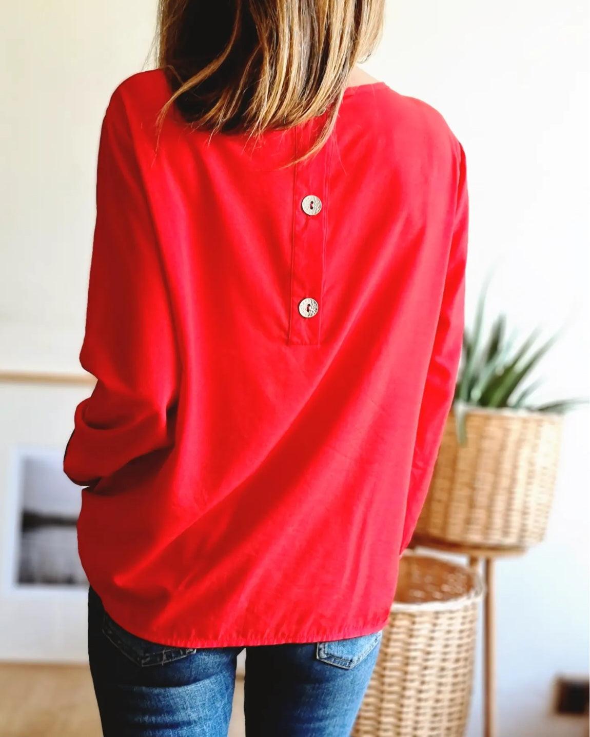 BLUSA DOMINGA ROJA -70% DE DCTO. - Quemepongo