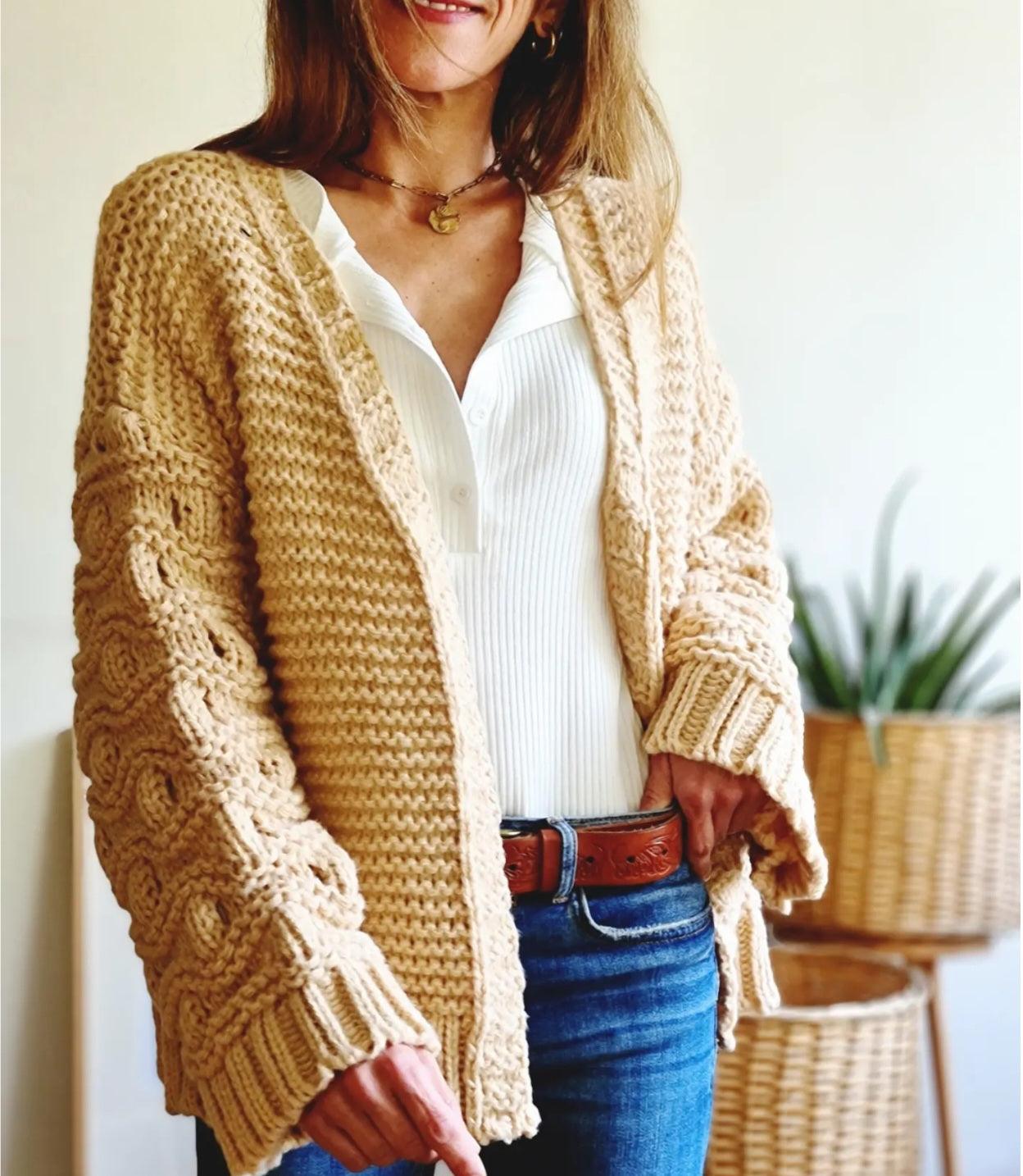 CHALECO FATIMA CAMEL -25% DE DCTO. - Quemepongo