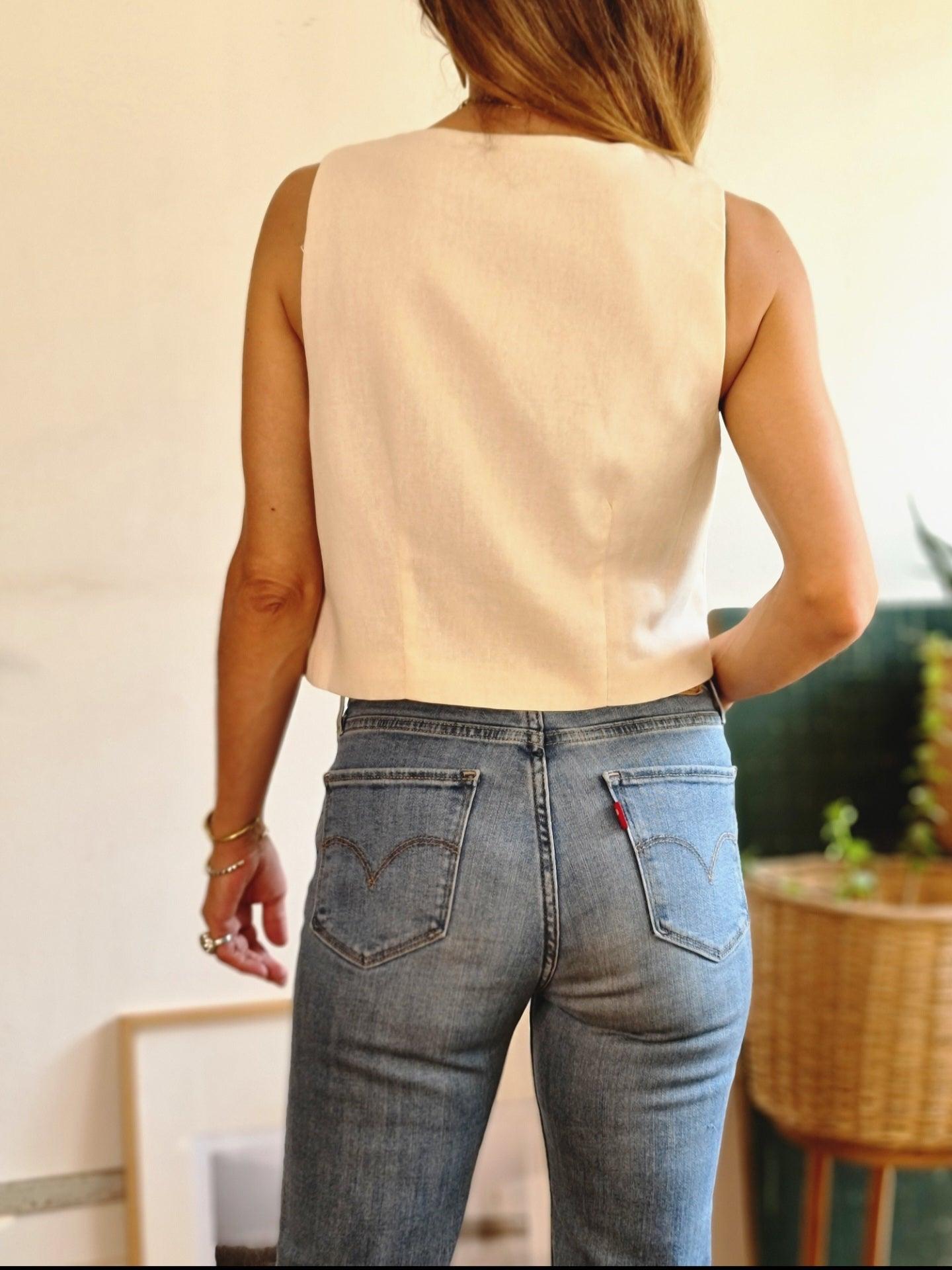 GILLET AMARRAS BEIGE -30% DE DCTO.. - Quemepongo