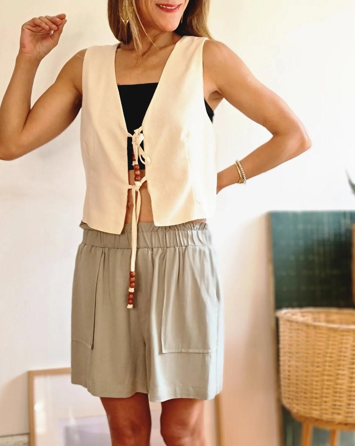 GILLET AMARRAS BEIGE -30% DE DCTO.. - Quemepongo