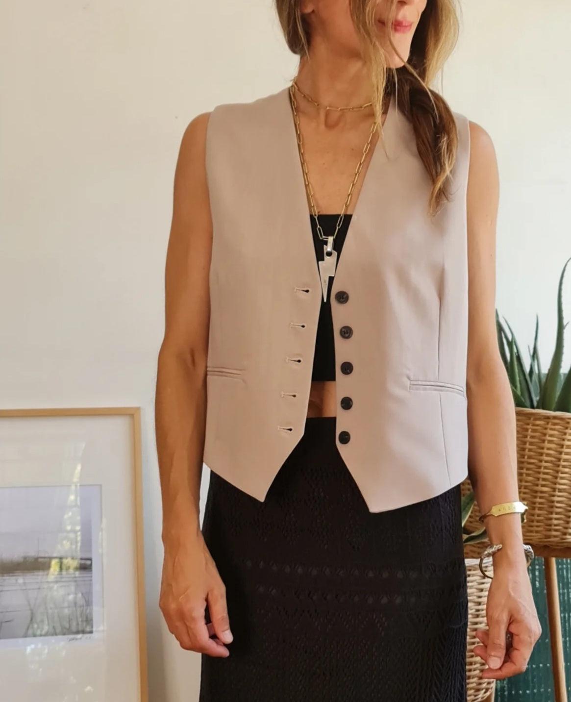 GILLET ESTELA BEIGE. - Quemepongo
