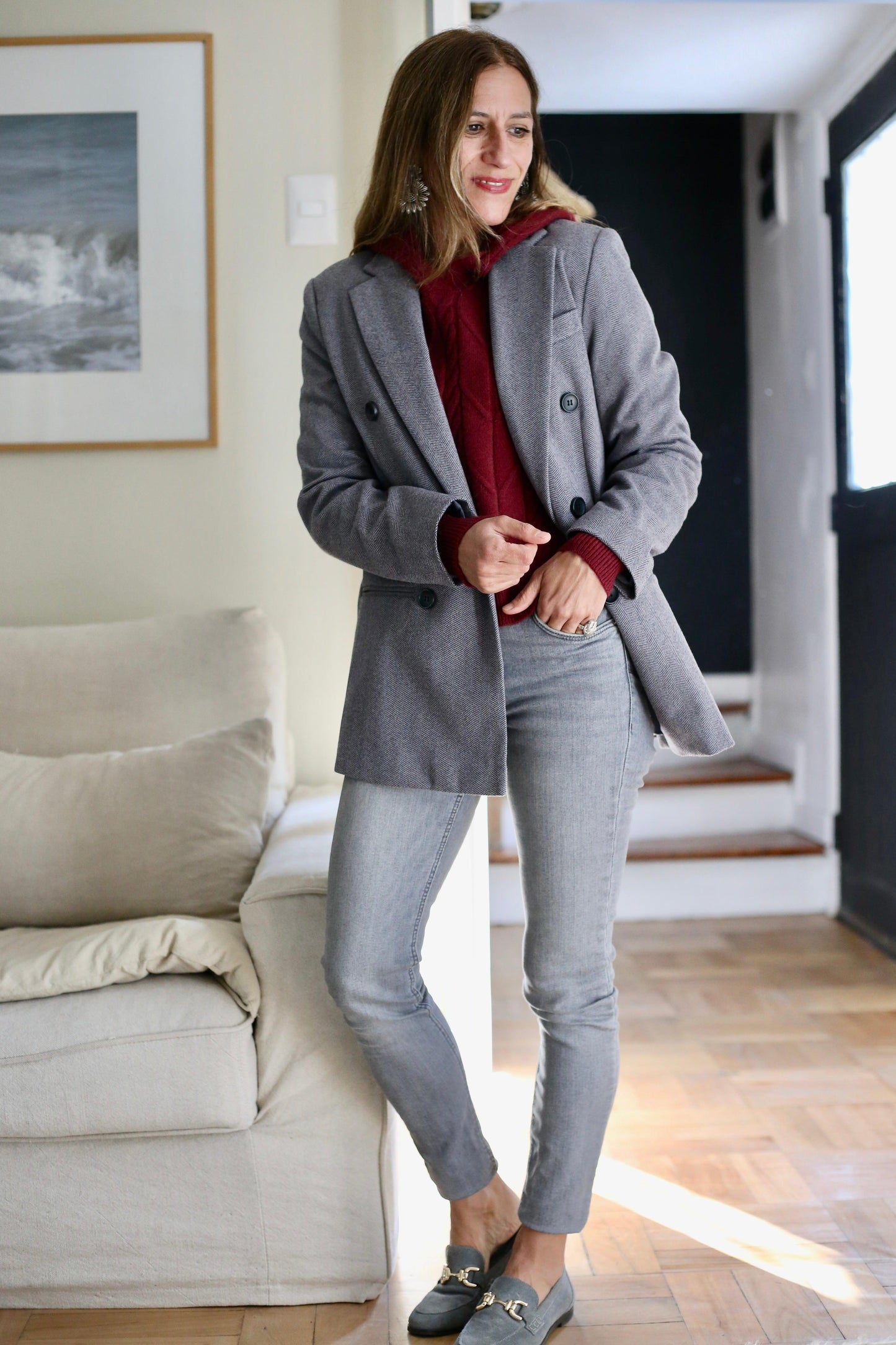 BLAZER GUSTAVA GRIS. - Quemepongo