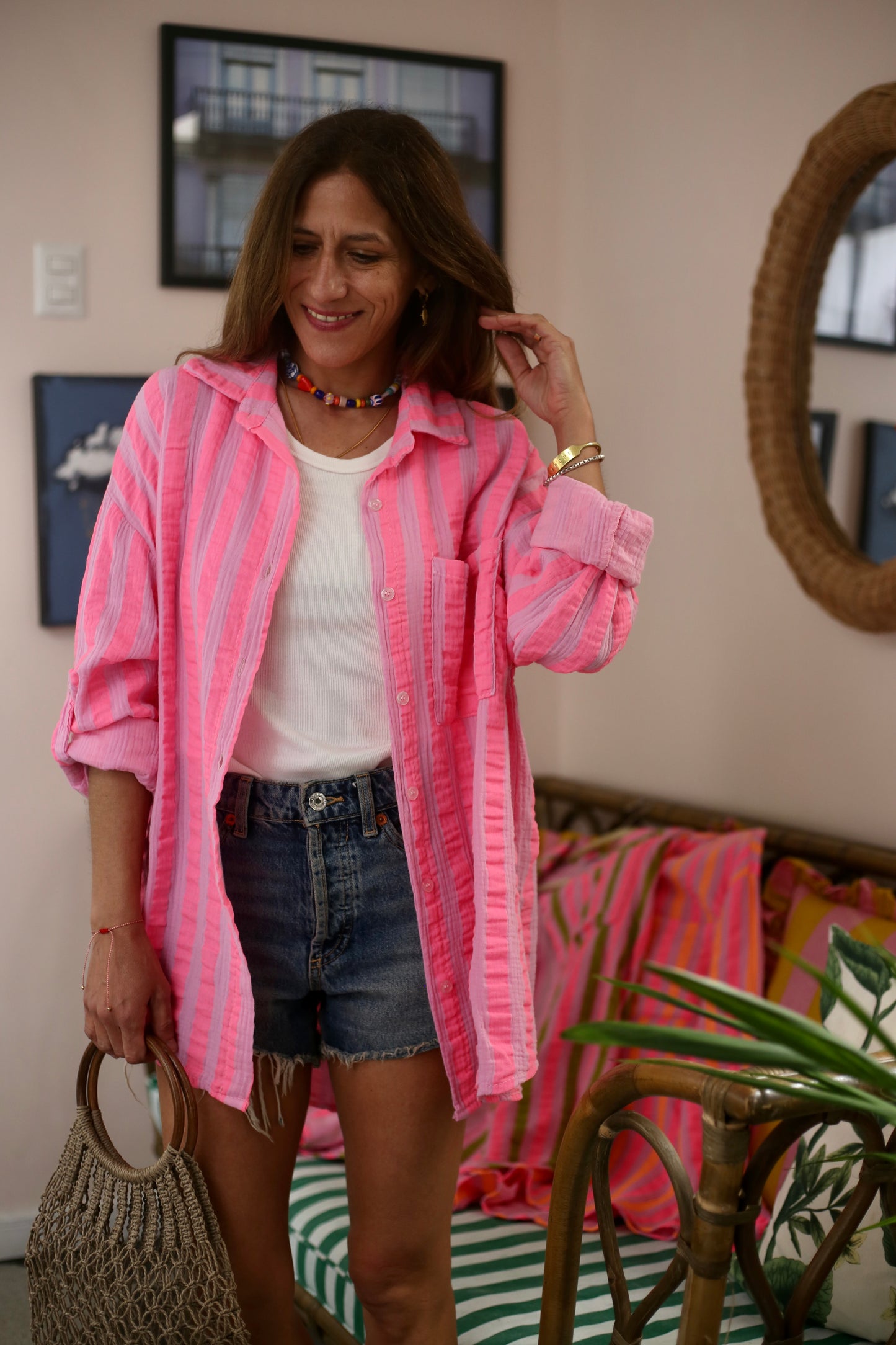 BLUSA AMAPOLA FUCSIA/ LILA