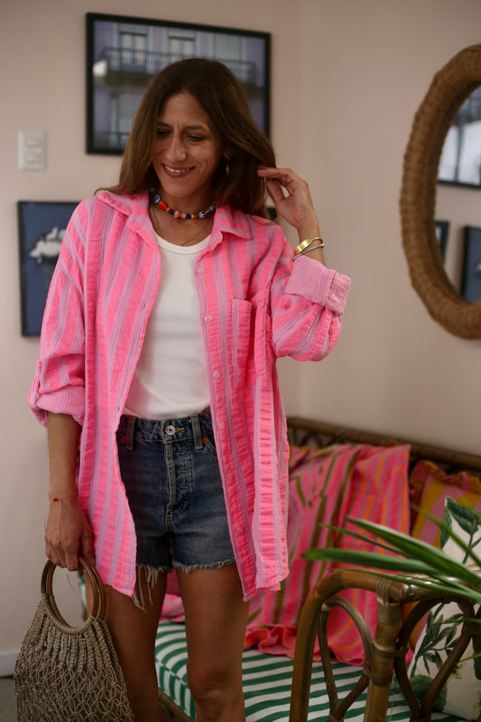 BLUSA AMAPOLA FUCSIA/ LILA