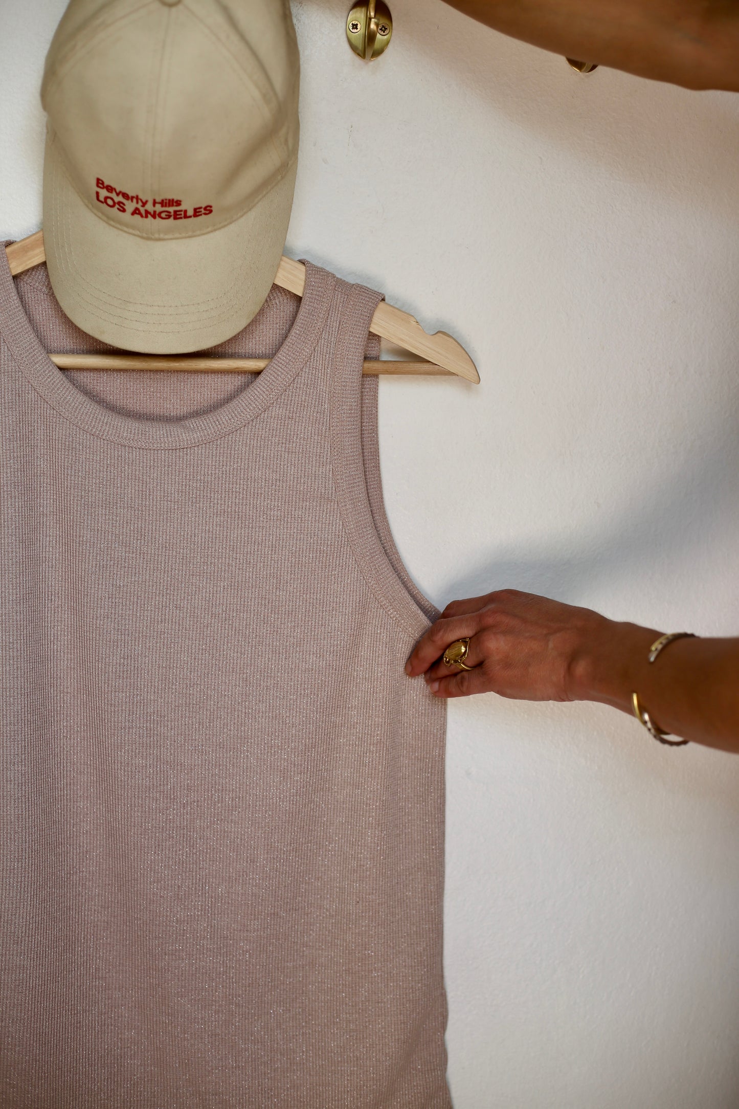 POLERA SARA BRILLOS ROSA-BEIGE